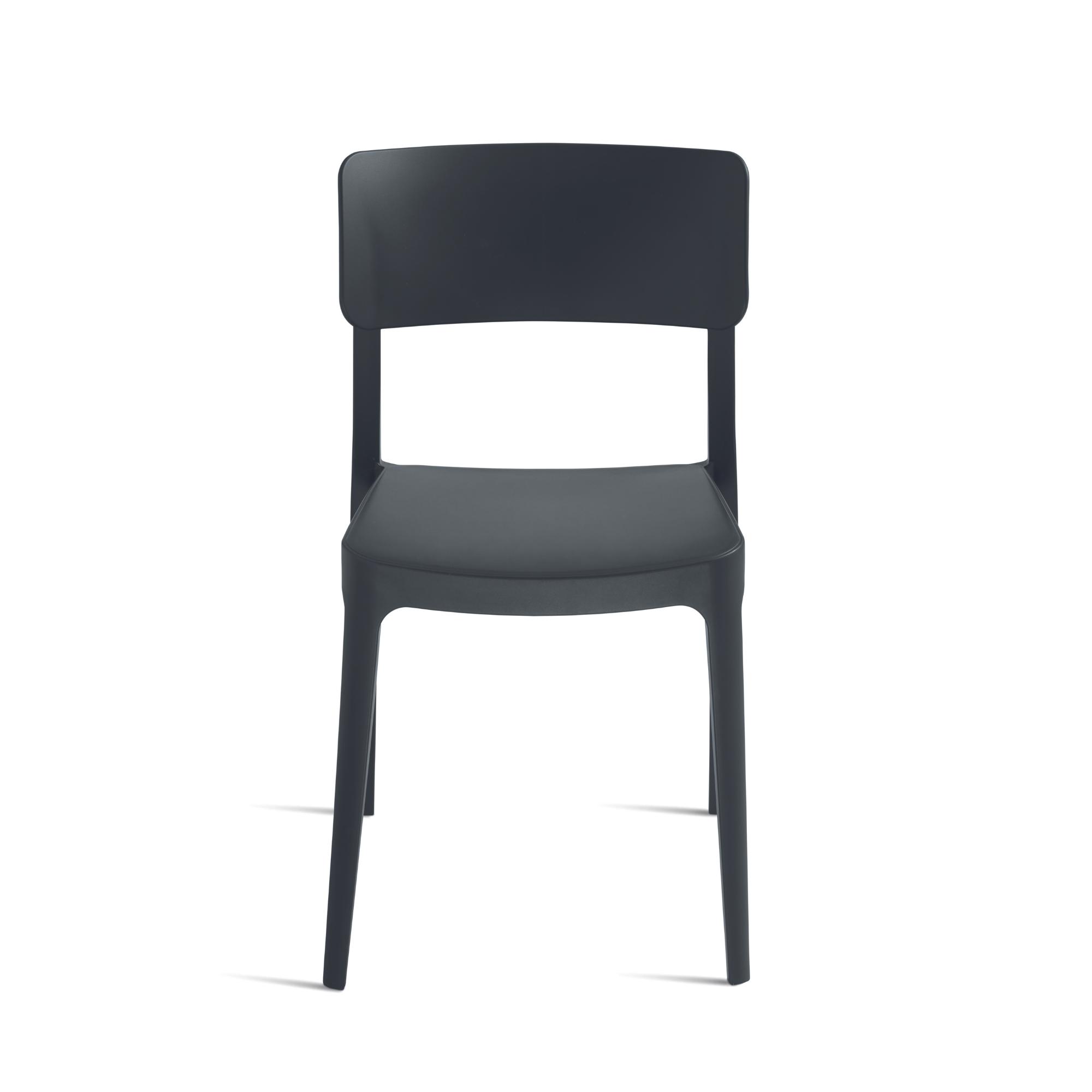 Sedia impilabile in polipropilene <span>Antracite RUNA</span> - immagine 2