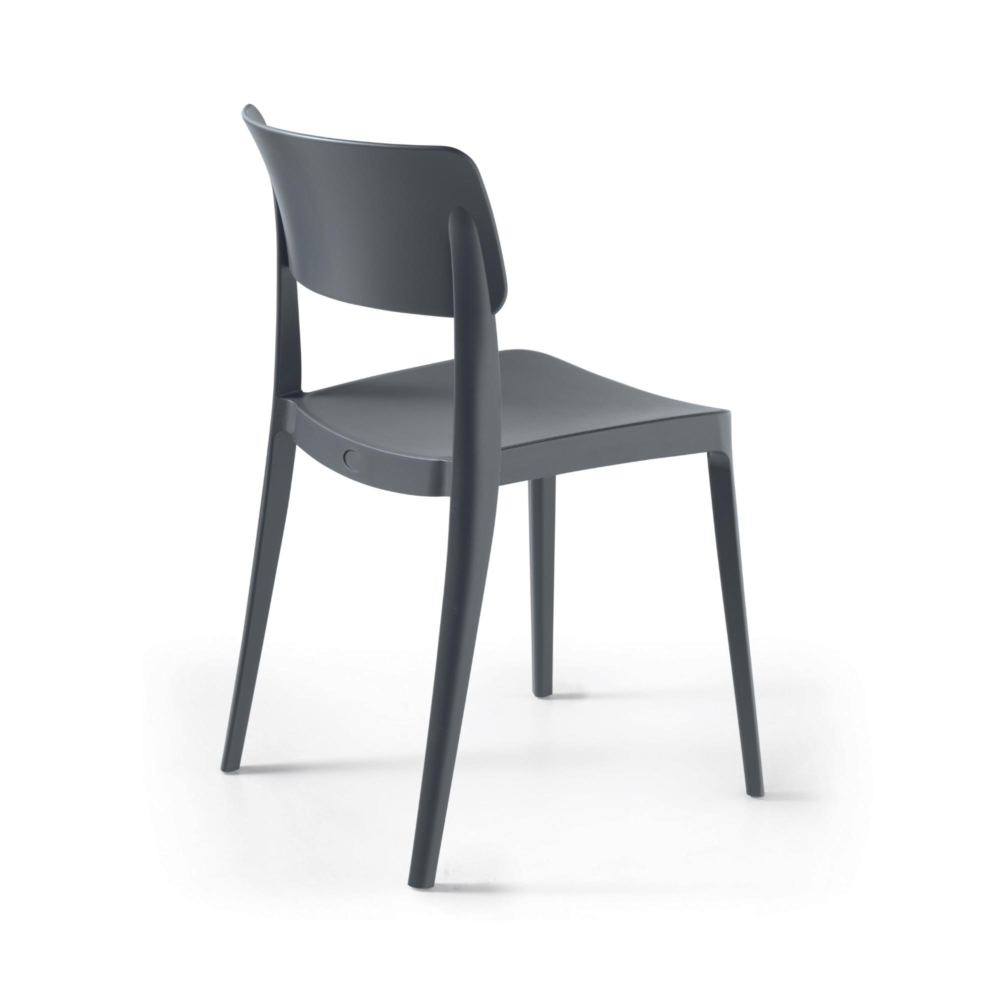 Sedia impilabile in polipropilene <span>Antracite RUNA</span> - immagine 3