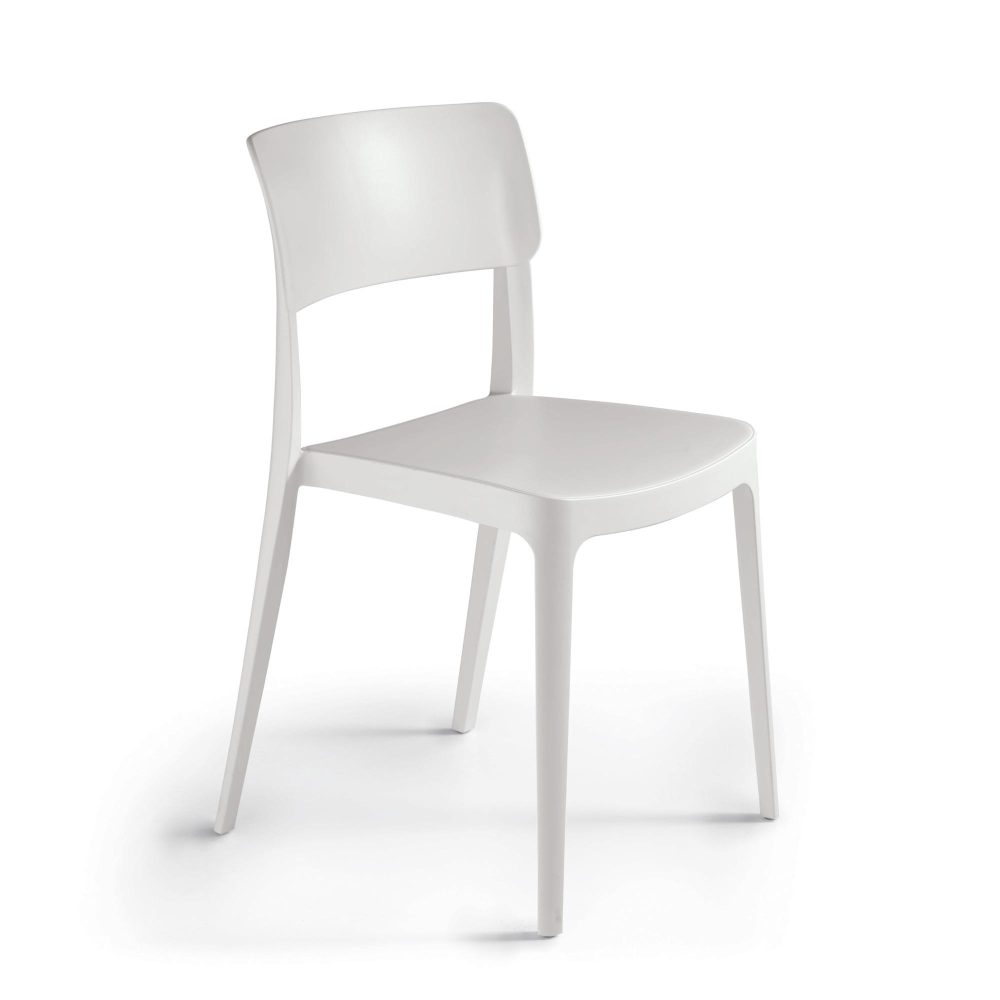 Sedia impilabile in polipropilene <span>Bianco RUNA</span>