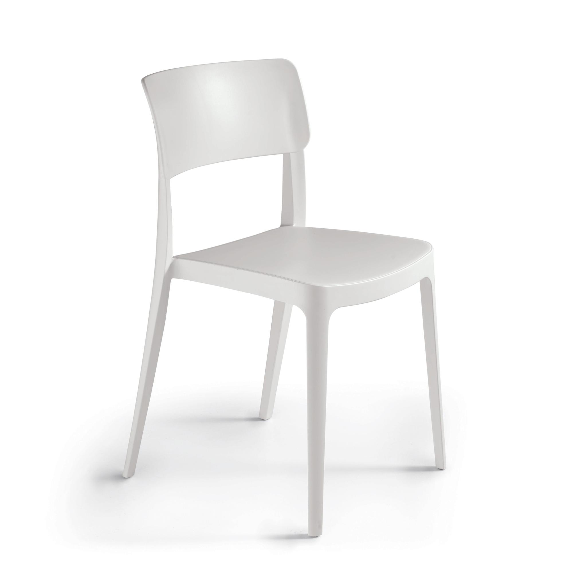 Sedia impilabile in polipropilene <span>Bianco RUNA</span>