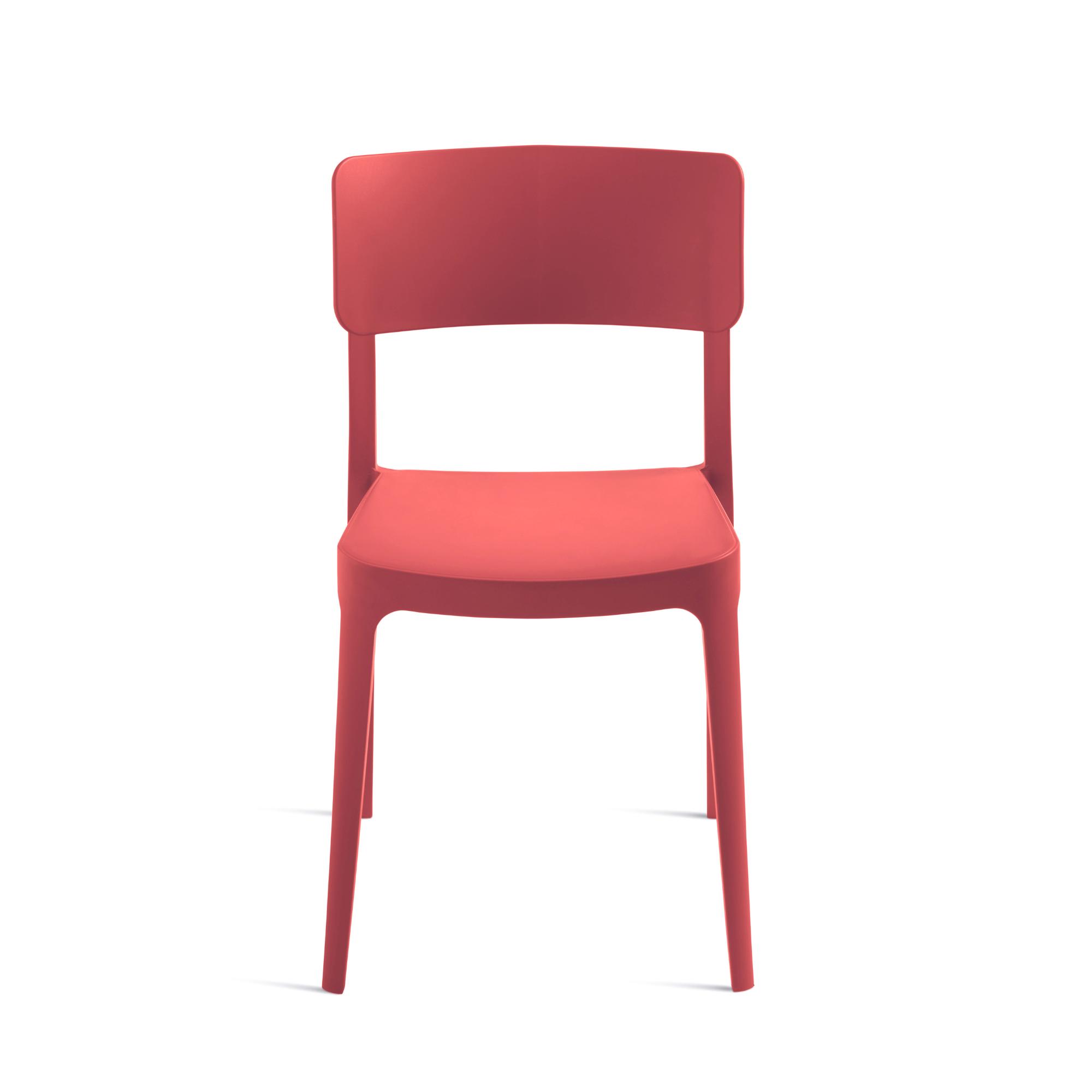 Sedia impilabile in polipropilene <span>Rosso RUNA</span> - immagine 2