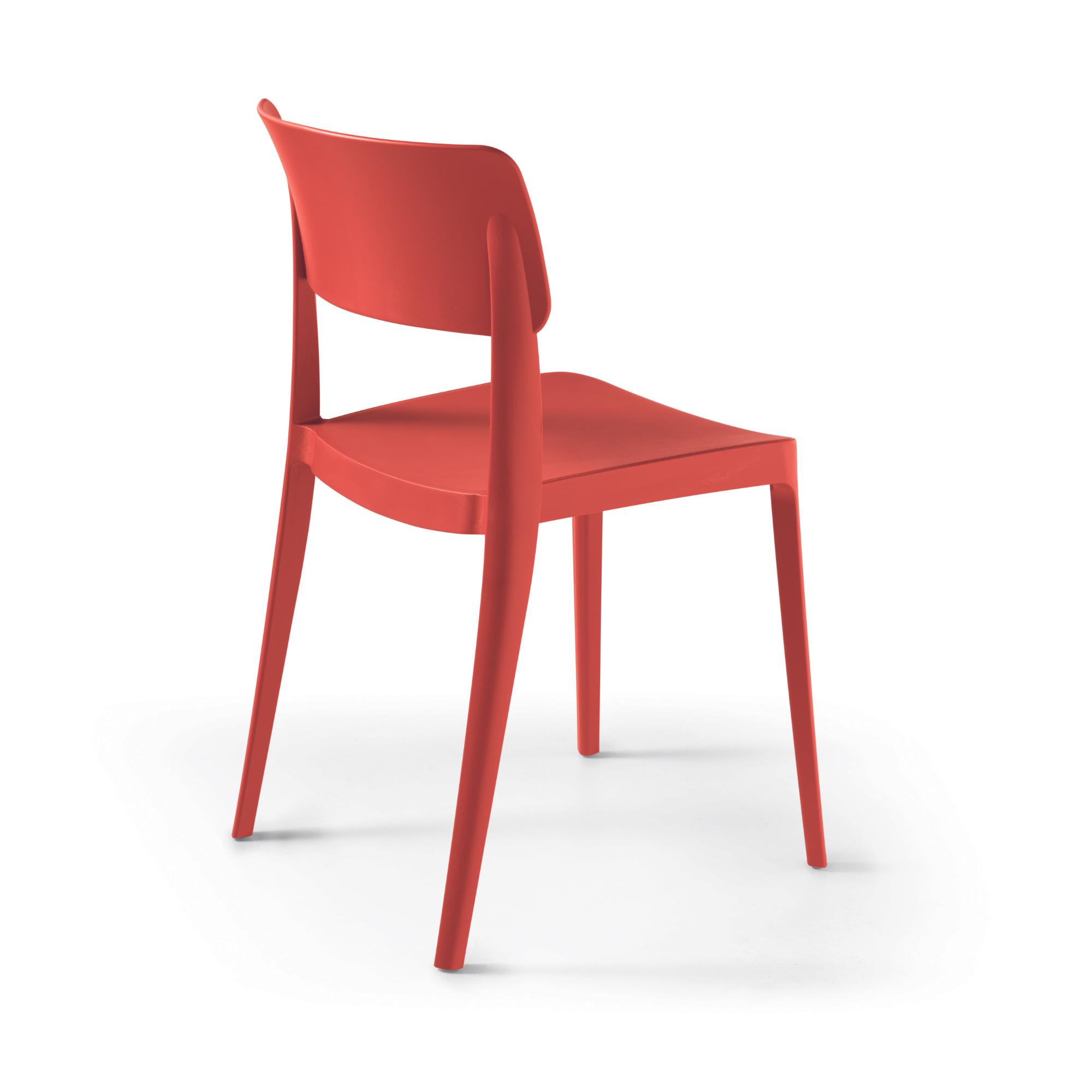 Sedia impilabile in polipropilene <span>Rosso RUNA</span> - immagine 3