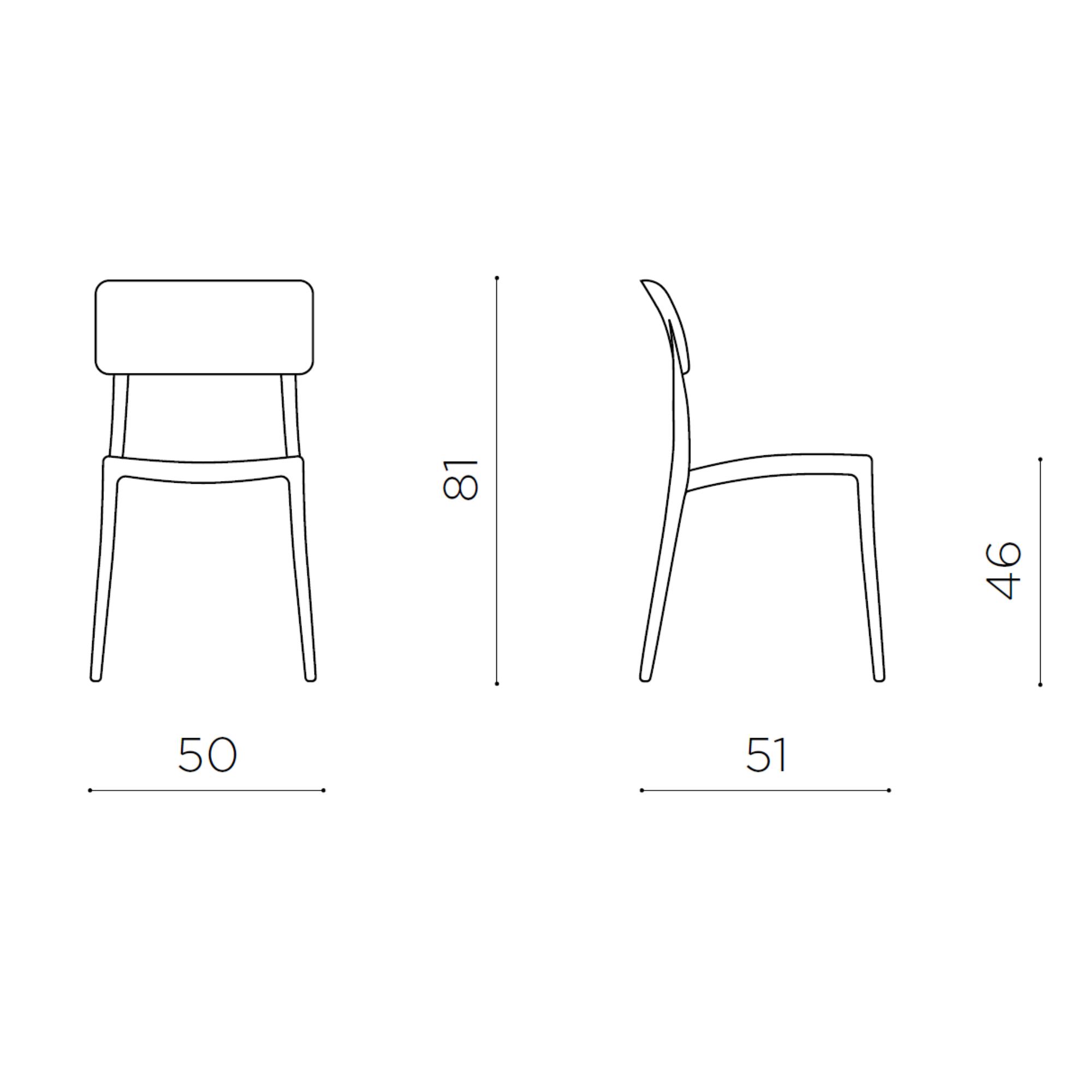 Sedia impilabile in polipropilene <span>Tortora RUNA</span> - immagine 5
