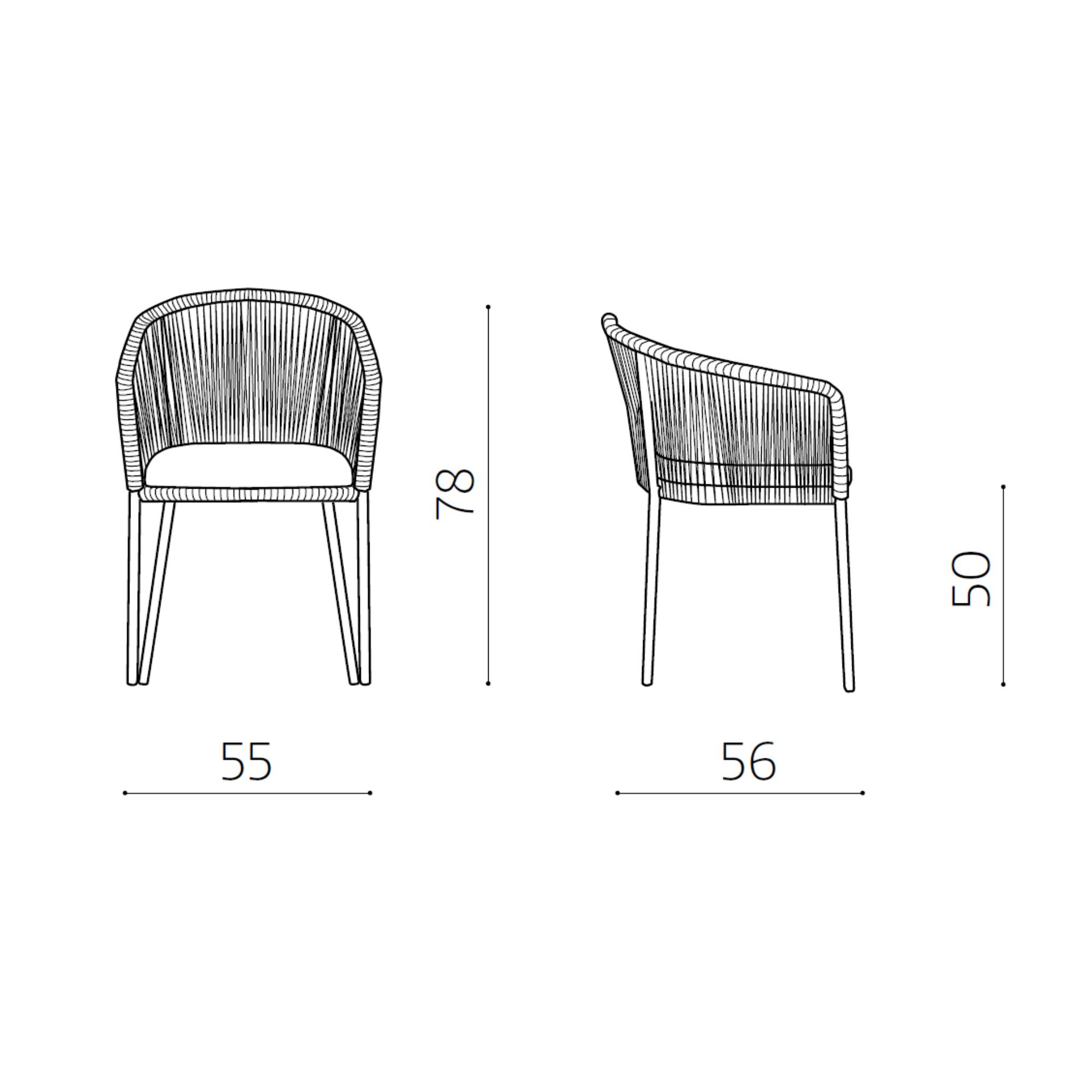 Sedia in corda <span>color Ruggine LYRA</span> - immagine 6