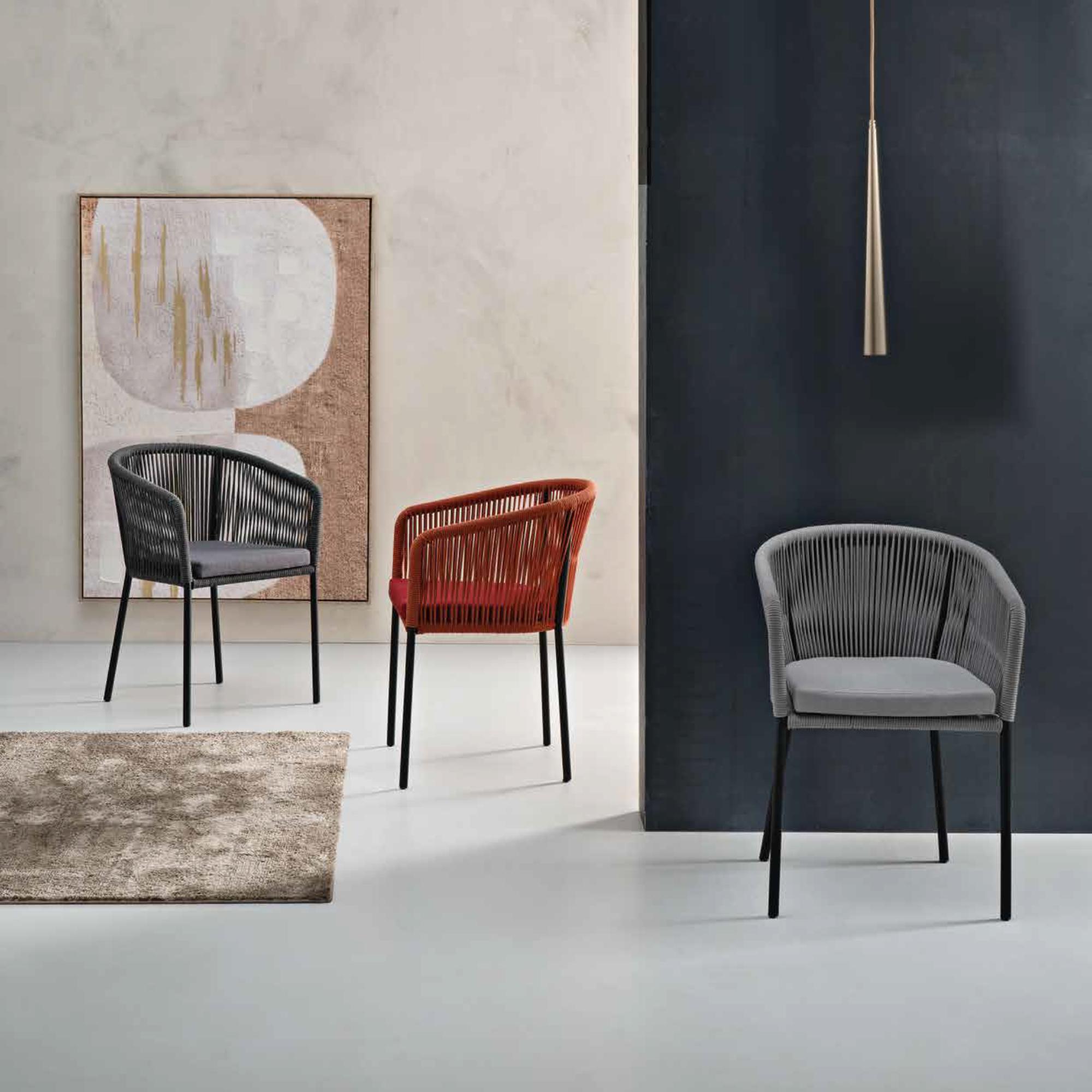 Sedia in corda <span>Antracite LYRA</span> - immagine 5