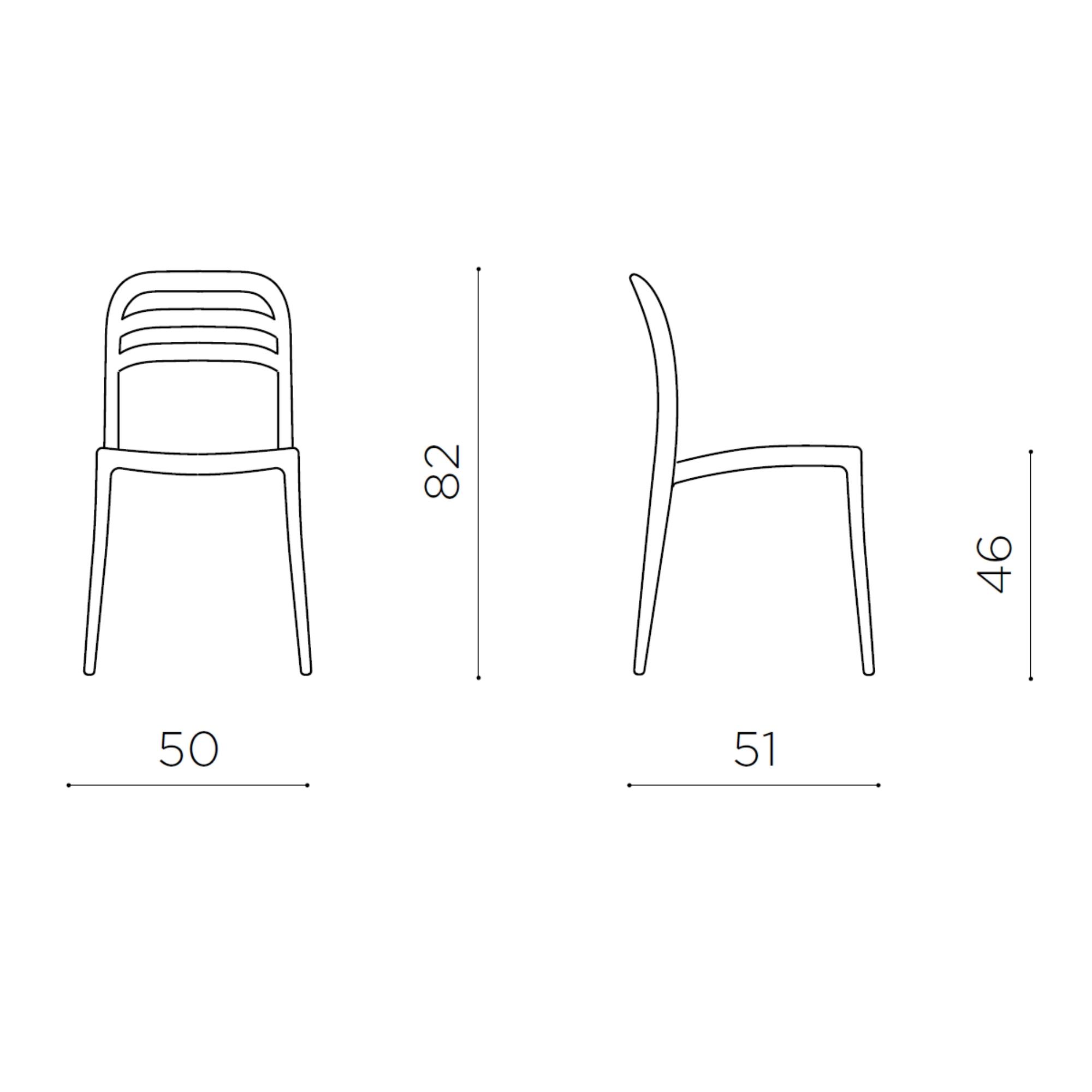 Sedia in polipropilene impilabile <span>Ocra EIRA</span> - immagine 5