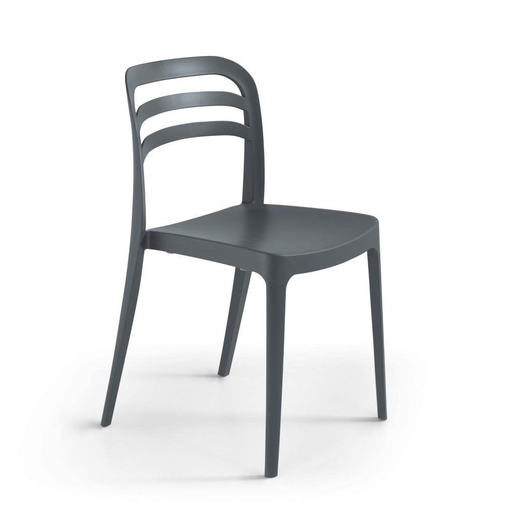Sedia in polipropilene impilabile <span>Antracite EIRA</span>