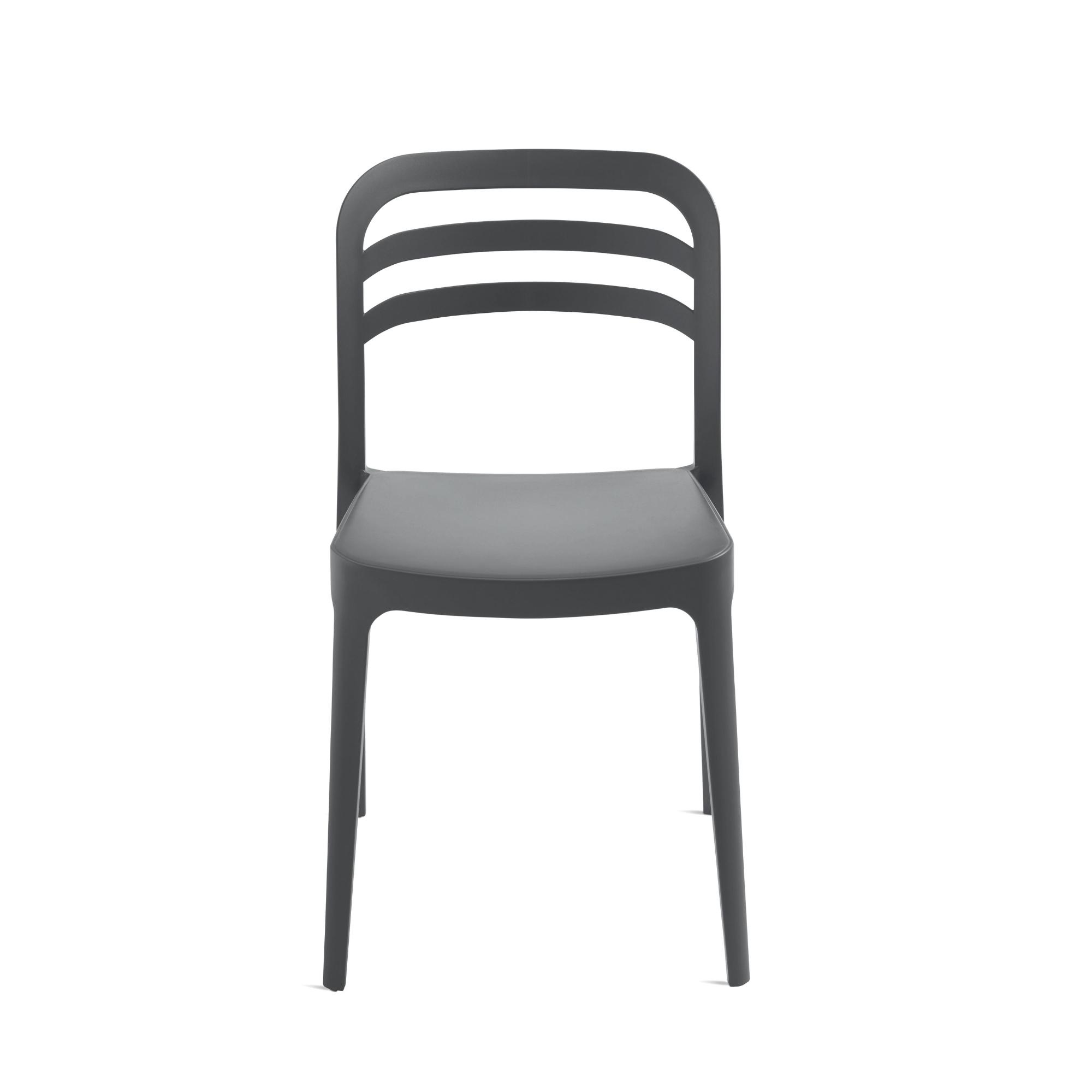 Sedia in polipropilene impilabile <span>Antracite EIRA</span> - immagine 2