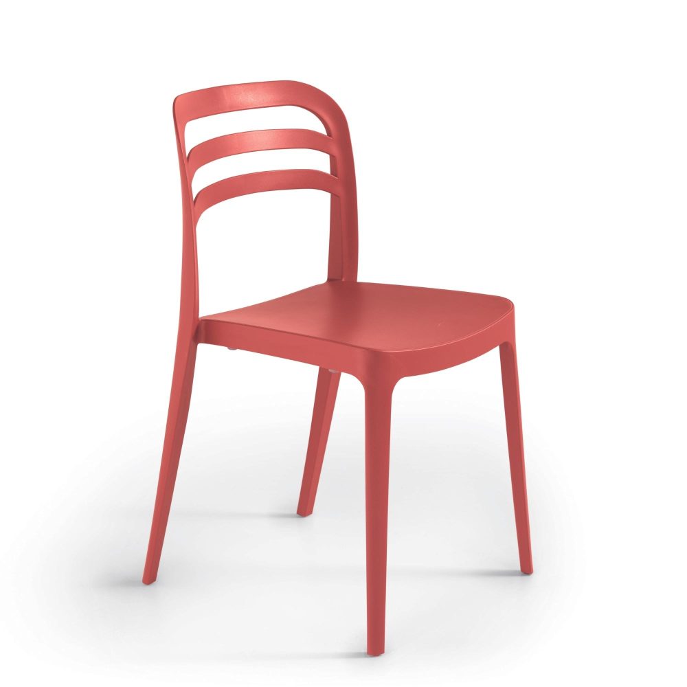 Sedia in polipropilene impilabile <span>Rosso EIRA</span>