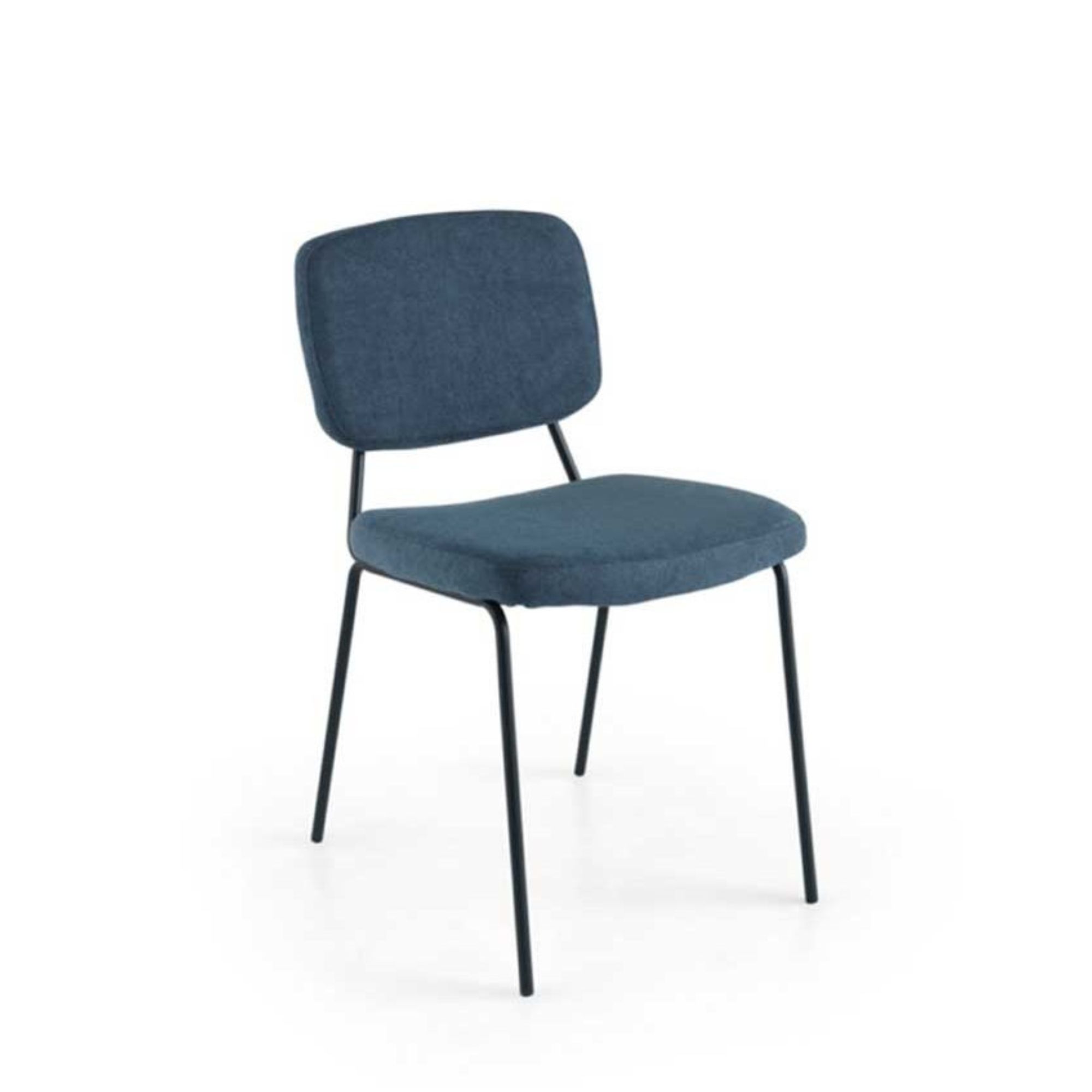 Sedia in tessuto imbottito<span>SONIA BLU</span>