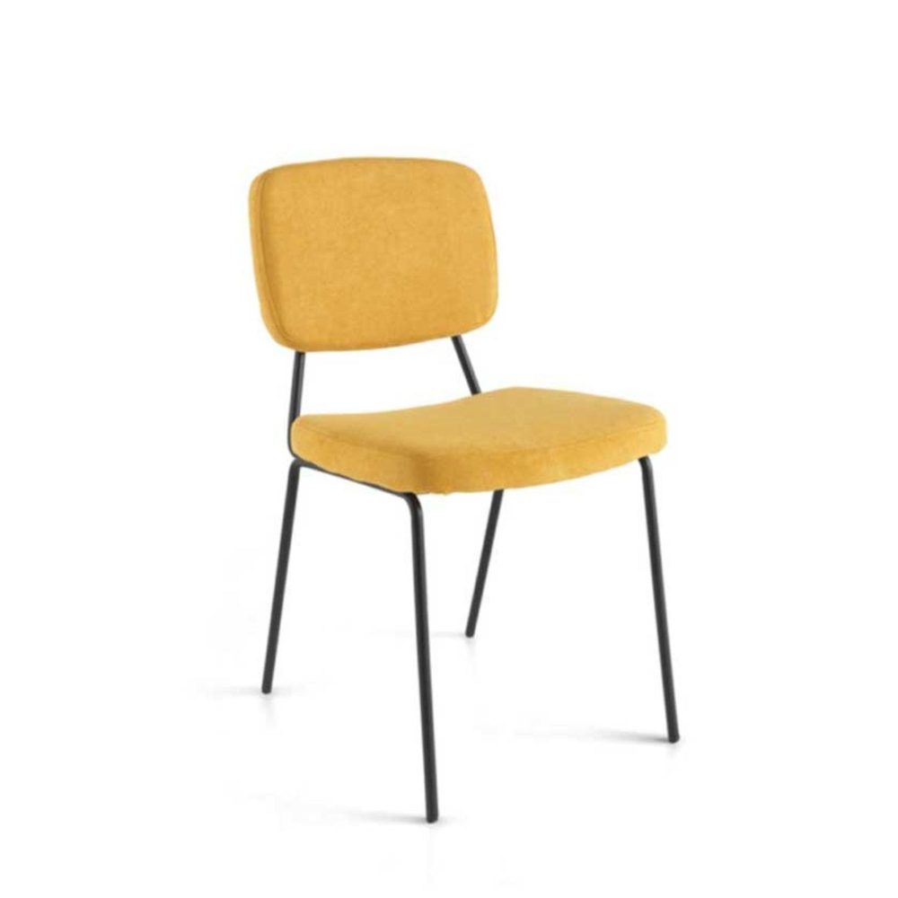 Sedia in tessuto imbottito<span>SONIA GIALLA</span>
