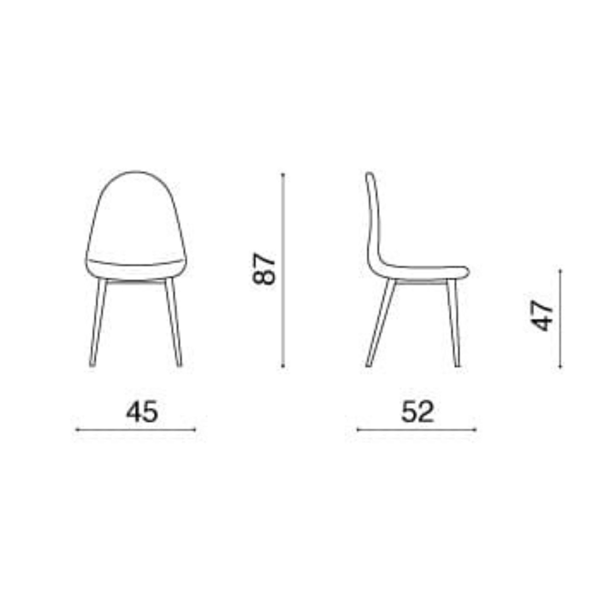 Sedia in tessuto imbottita<span>NANCY ANTRACITE</span> - immagine 3