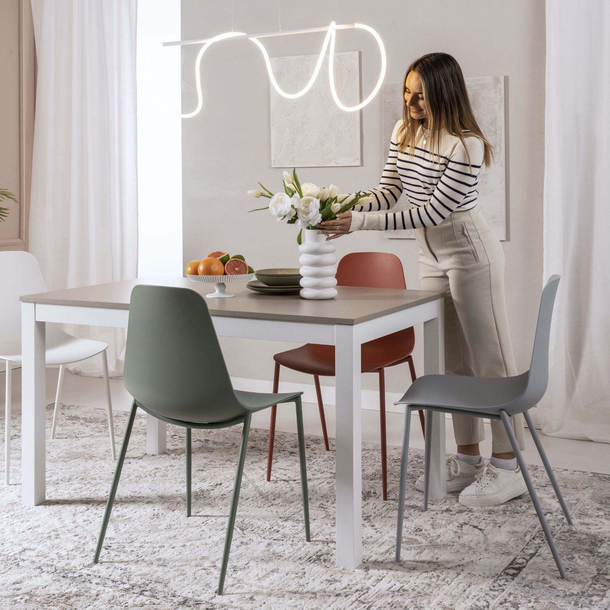 Sedia polipropilene e metallo <span>Verde LANA</span> - immagine 5