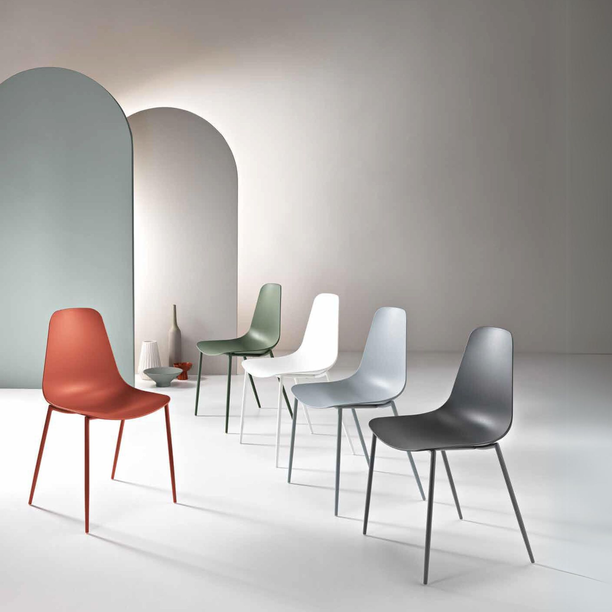 Sedia polipropilene e metallo <span>Verde LANA</span> - immagine 7