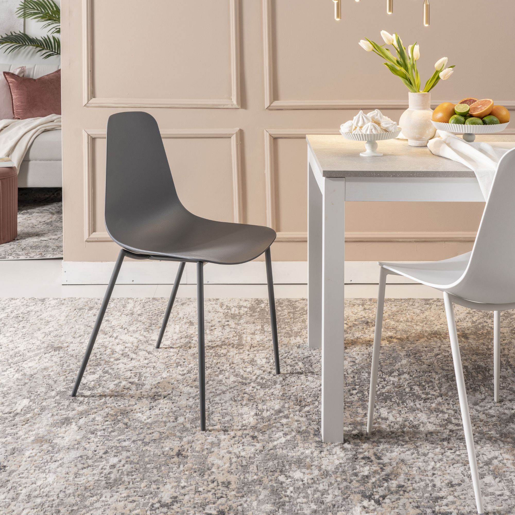 Sedia polipropilene e metallo <span>Grigio scuro LANA</span> - immagine 4