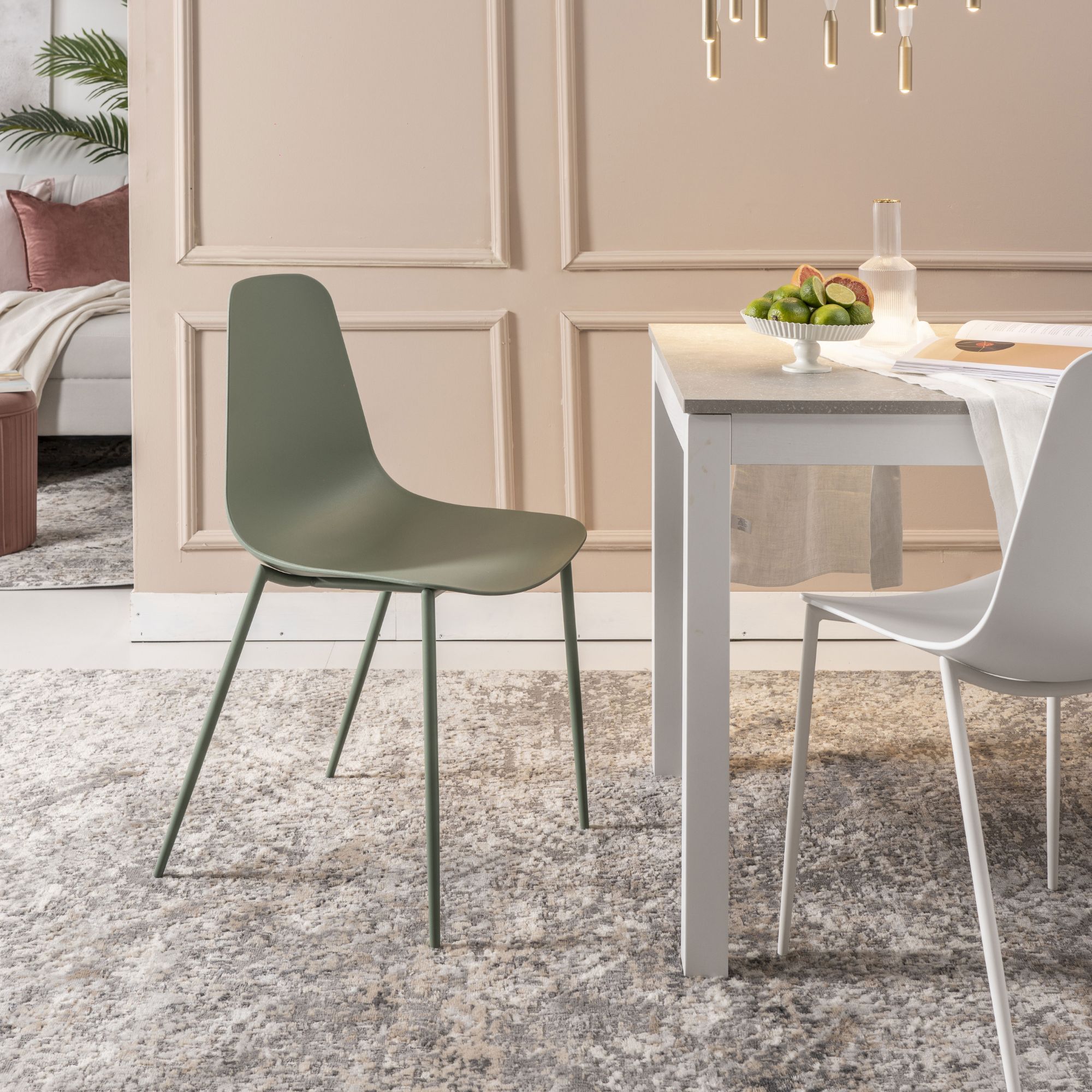 Sedia polipropilene e metallo <span>Verde LANA</span> - immagine 4