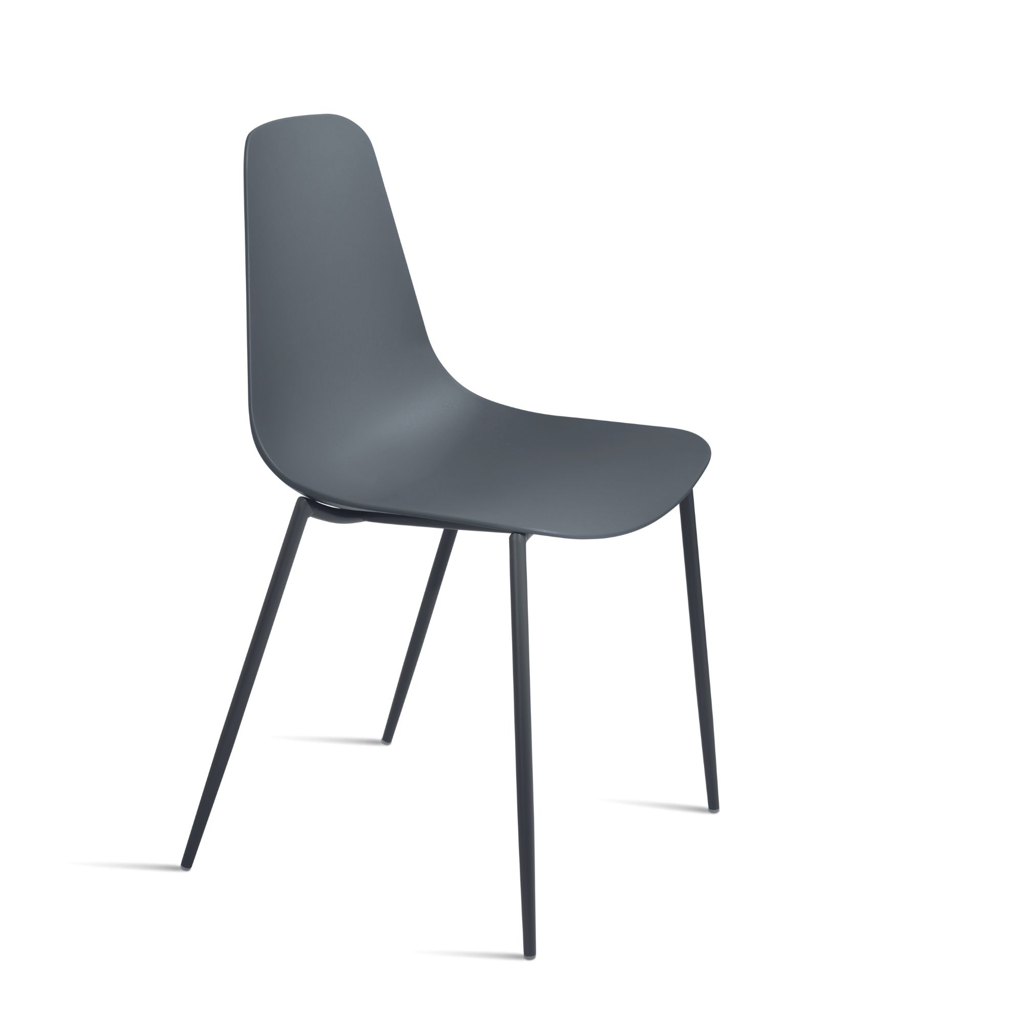 Sedia polipropilene e metallo <span>Grigio scuro LANA</span>