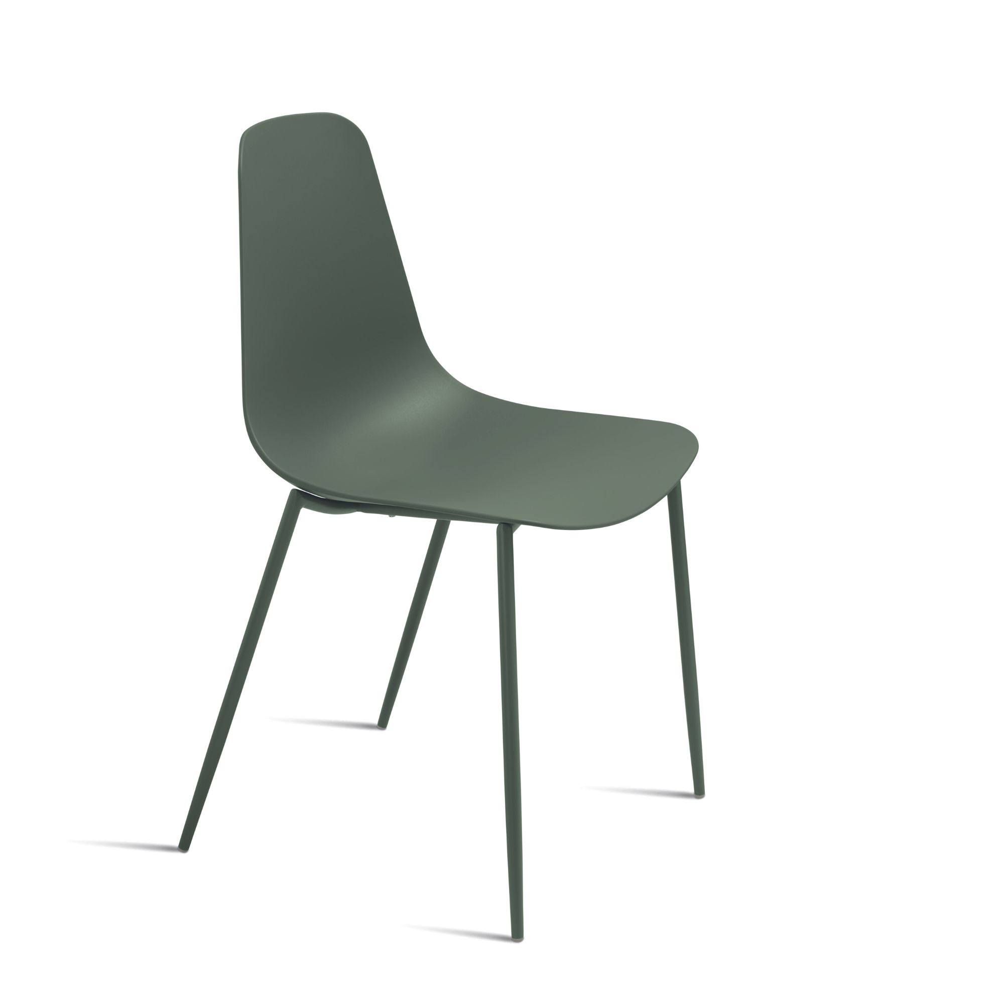 Sedia polipropilene e metallo <span>Verde LANA</span>