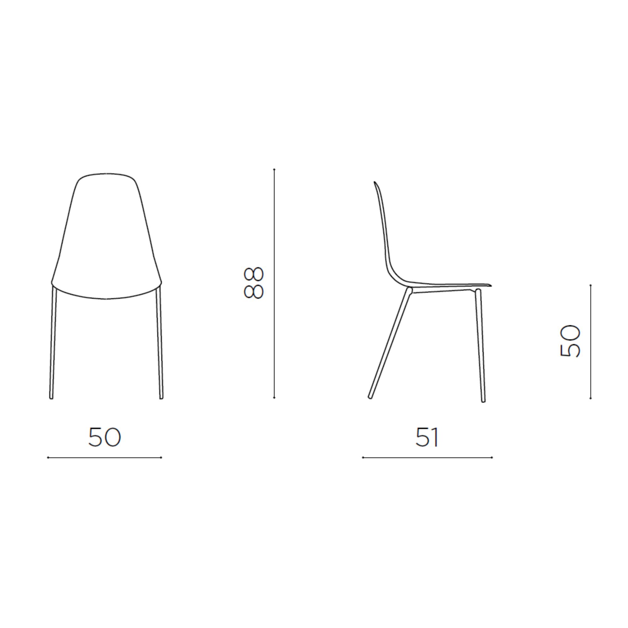 Sedia polipropilene e metallo <span>Verde LANA</span> - immagine 8