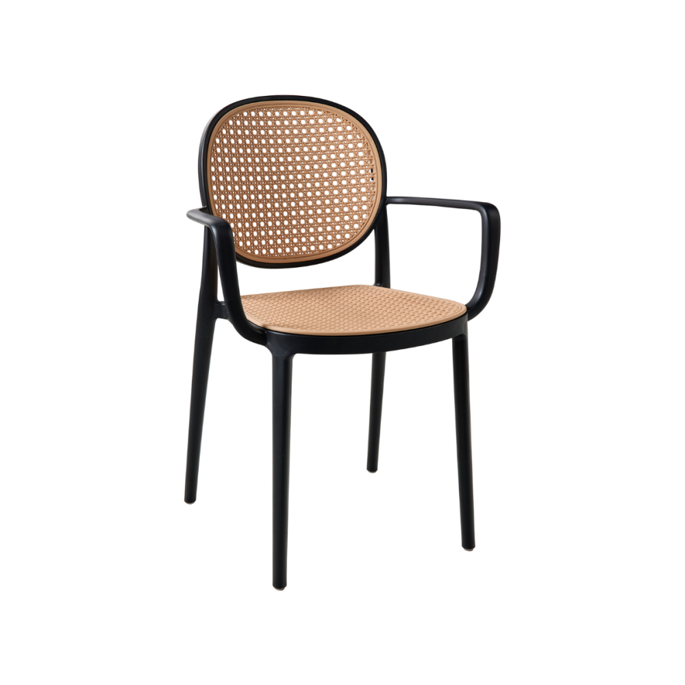 Sedia da esterno impilabile in rattan SIMBA