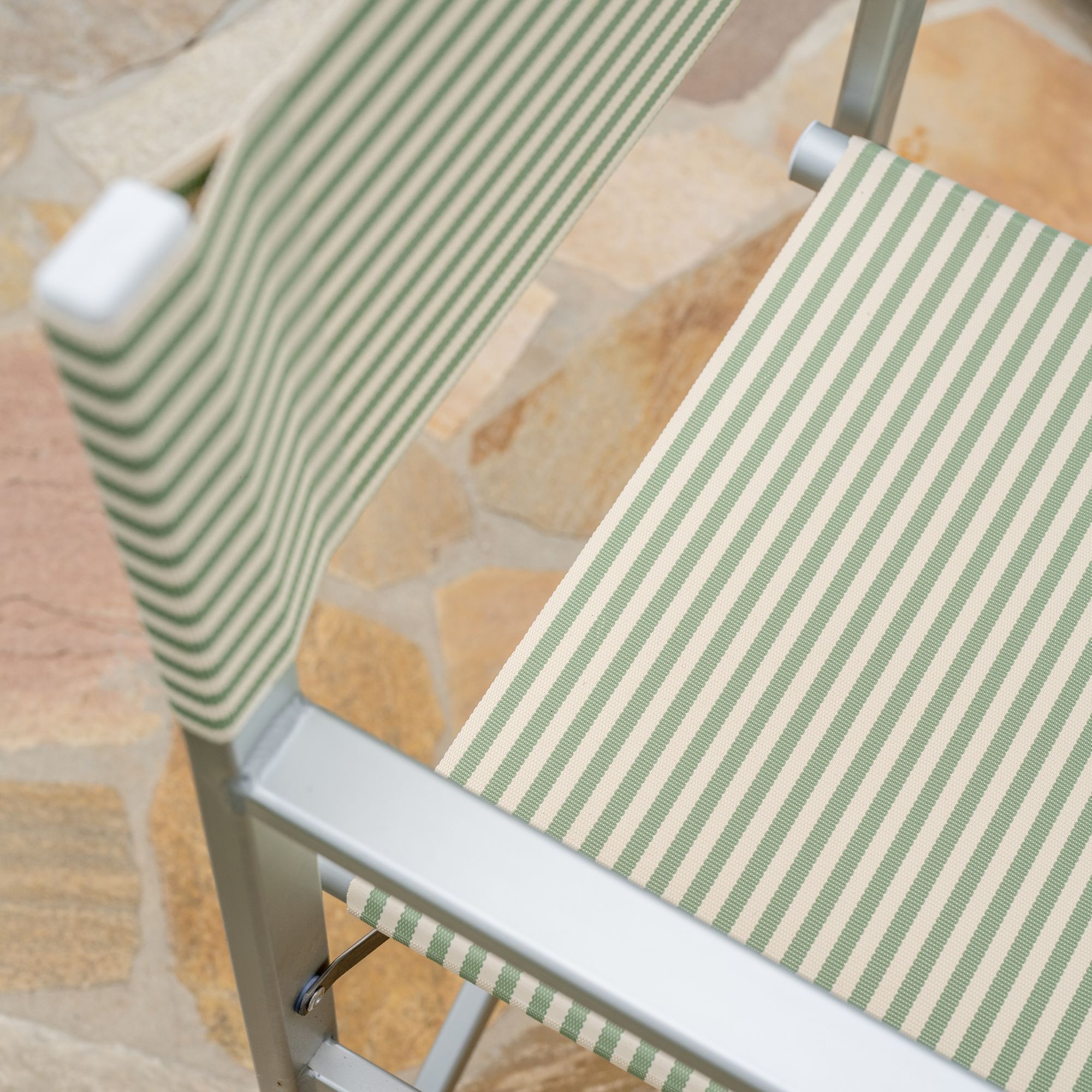 Sedia da regista in alluminio Silver KEOS - immagine 3