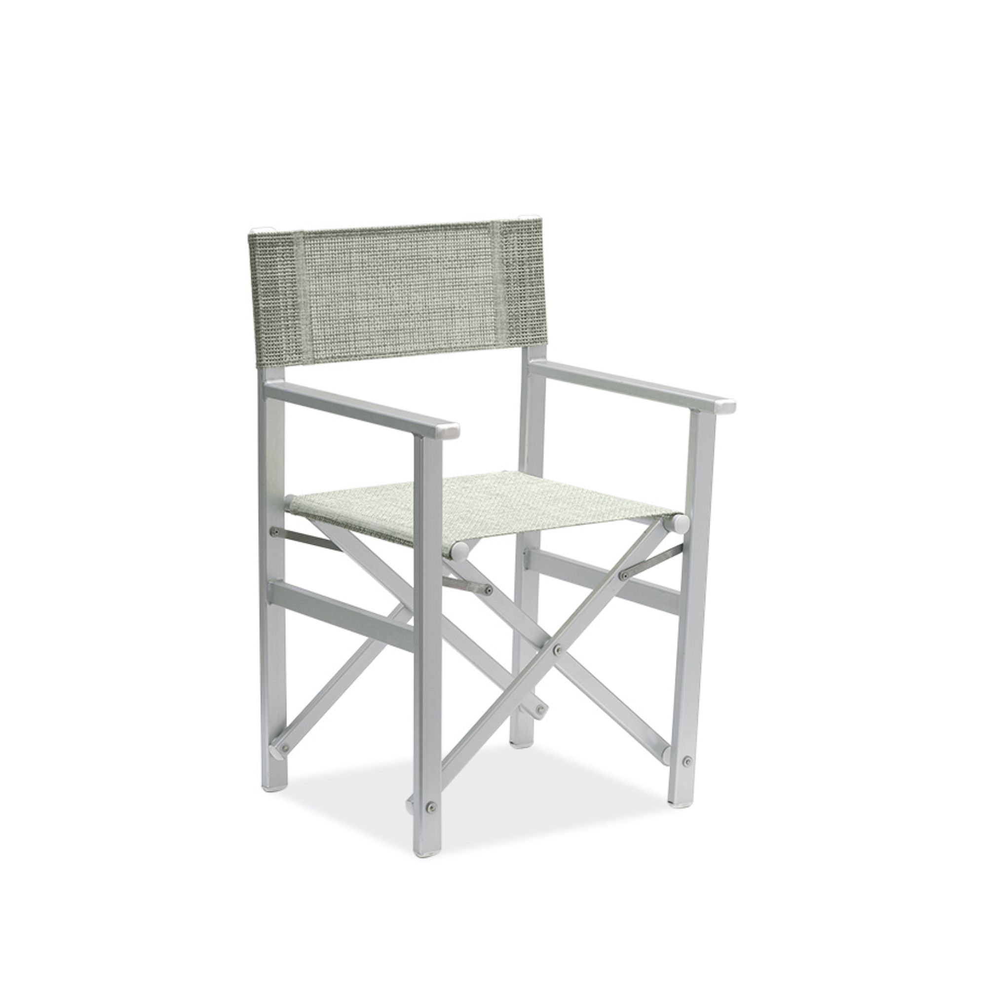 Sedia da regista in alluminio Silver KEOS