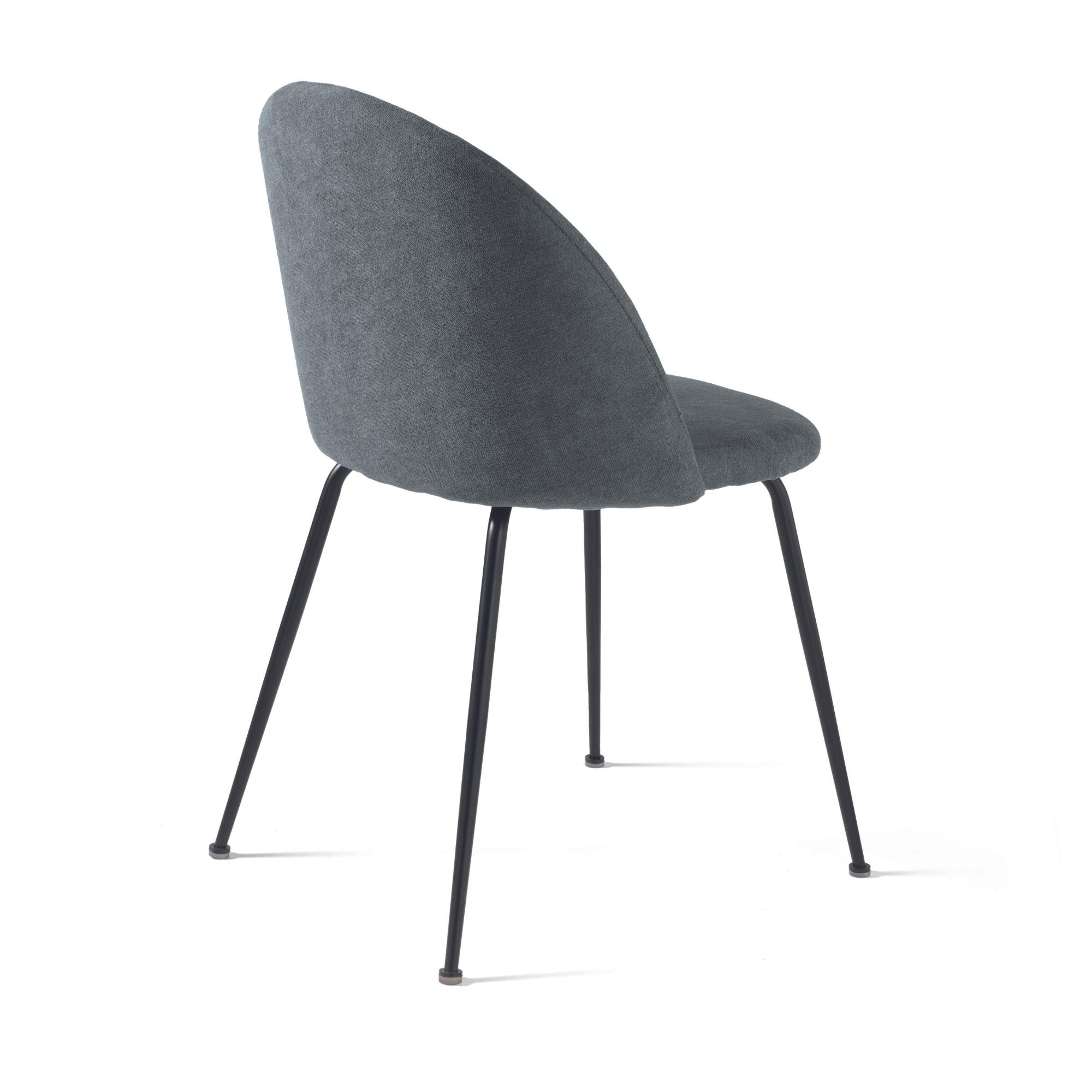Sedia rivestita in tessuto imbottito <span>Antracite KARA</span> - immagine 3