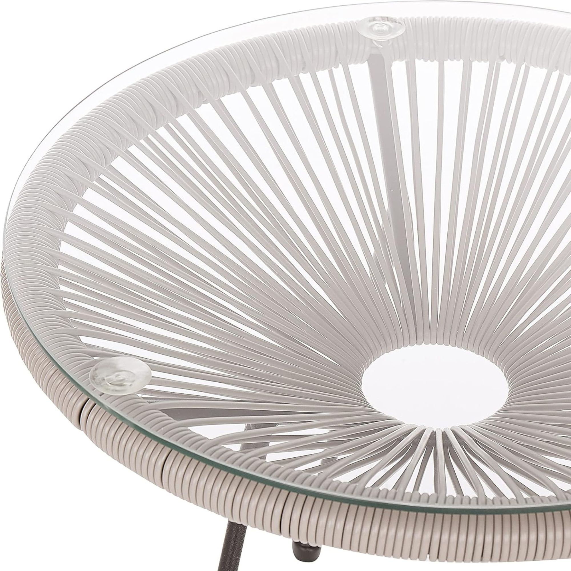 Set da esterno effetto vimini grigio Praia - immagine 5