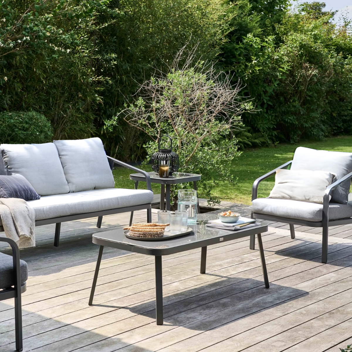 Set da esterno metallo antracite Lagos - immagine 2