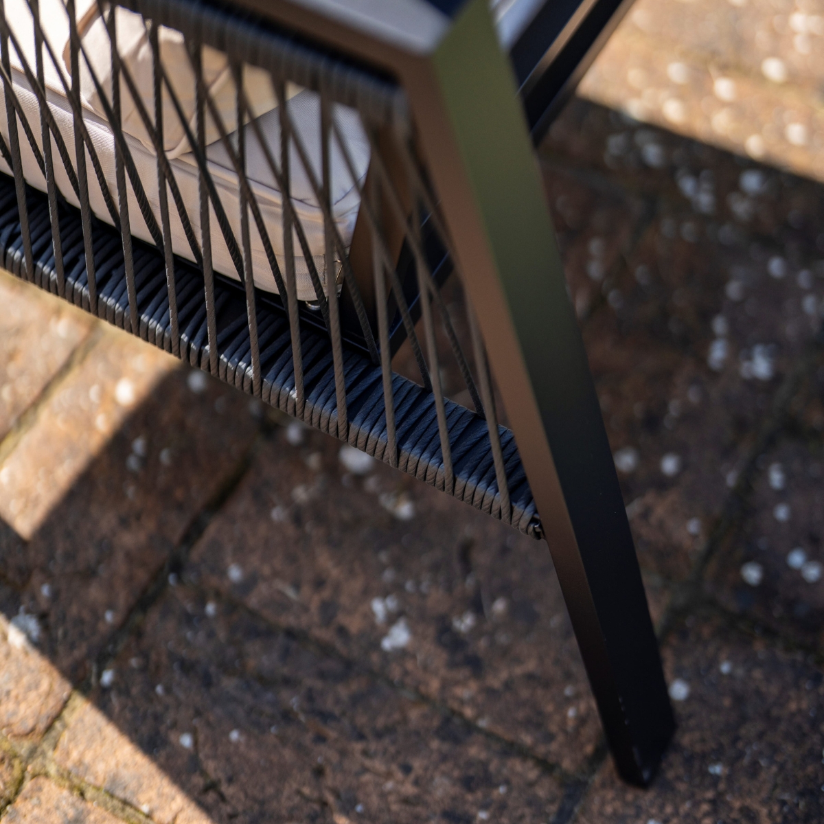 Set da esterno in metallo e Rattan nero Tunisi - immagine 5