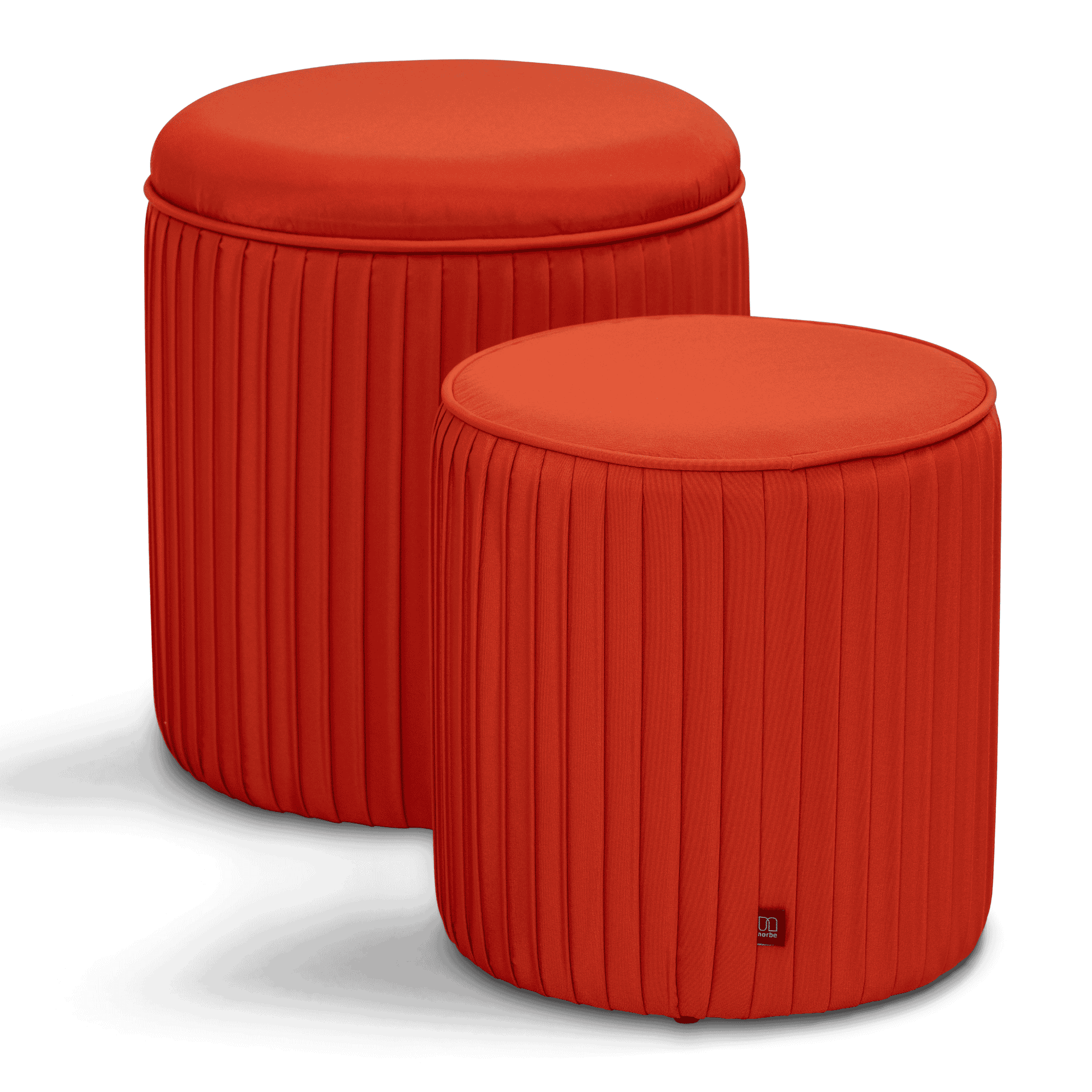 Set di 2 pouf impermeabili Tik Tak Corallo - immagine 7