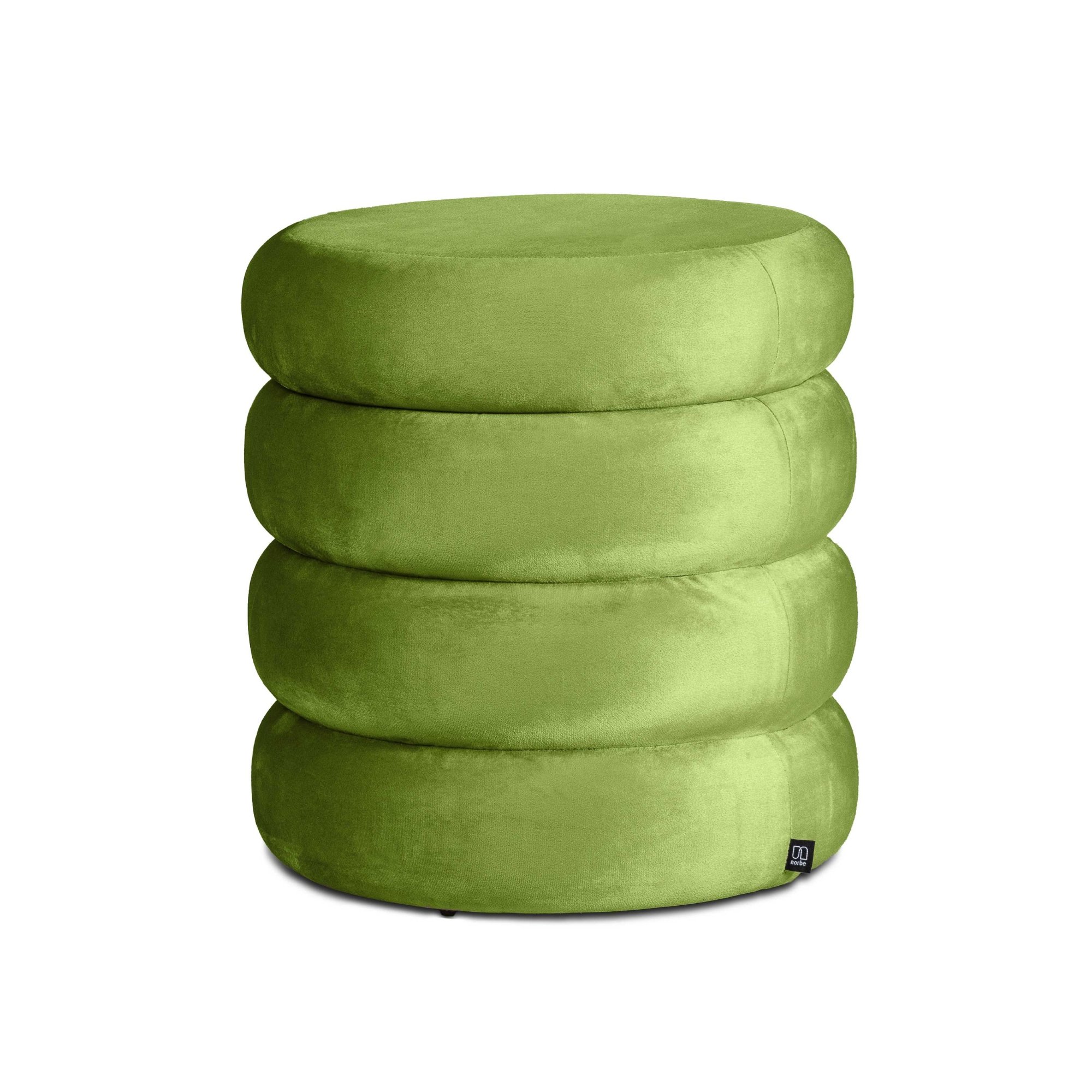 Set di 2 pouf contenitori in velluto <span>Twirly Verde</span> - immagine 5
