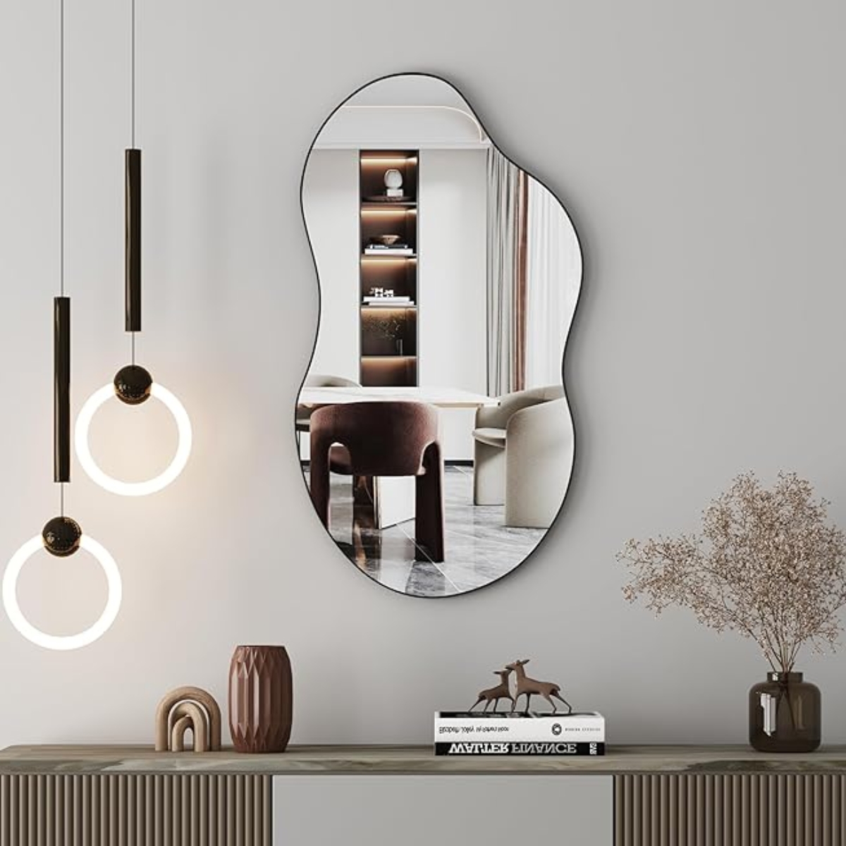 Specchio asimmetrico 110 x 55 cm Wave - immagine 2