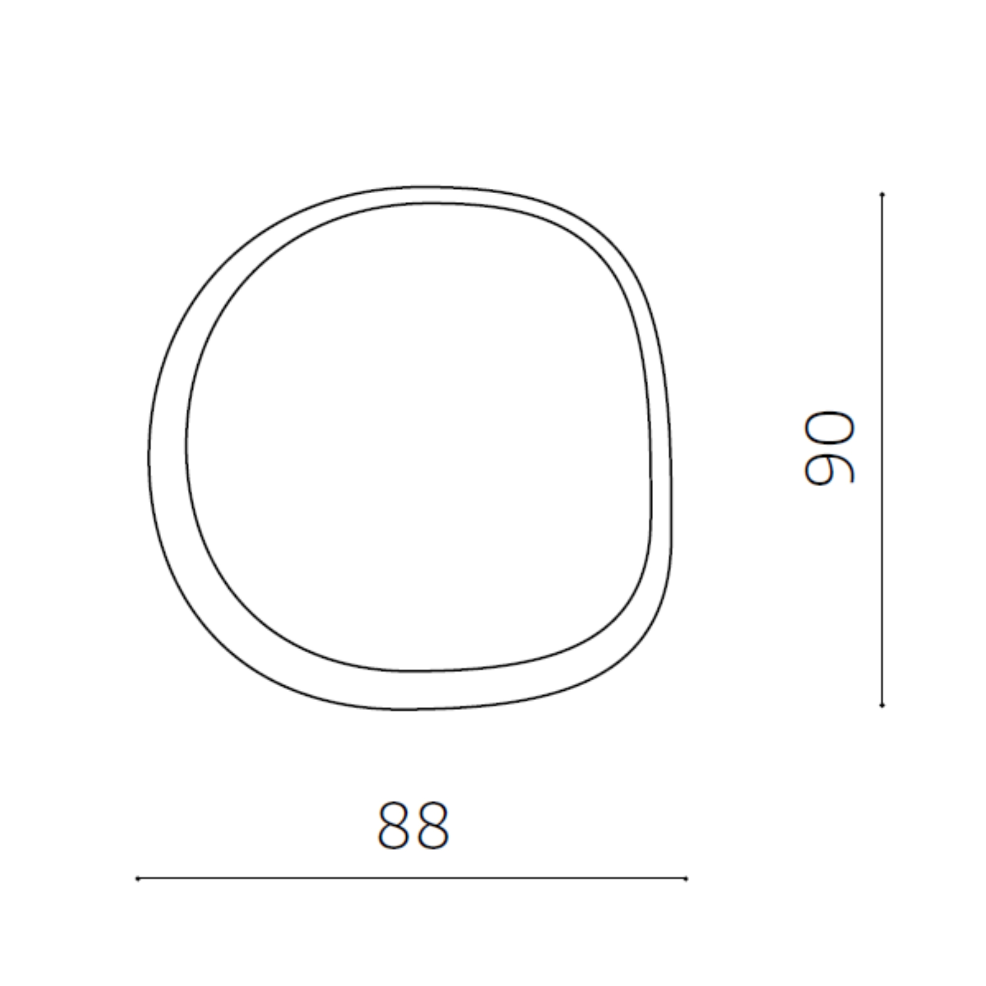 Specchio irregolare con cornice 88 cm <span>Fumè ILLUSIO</span> - immagine 4