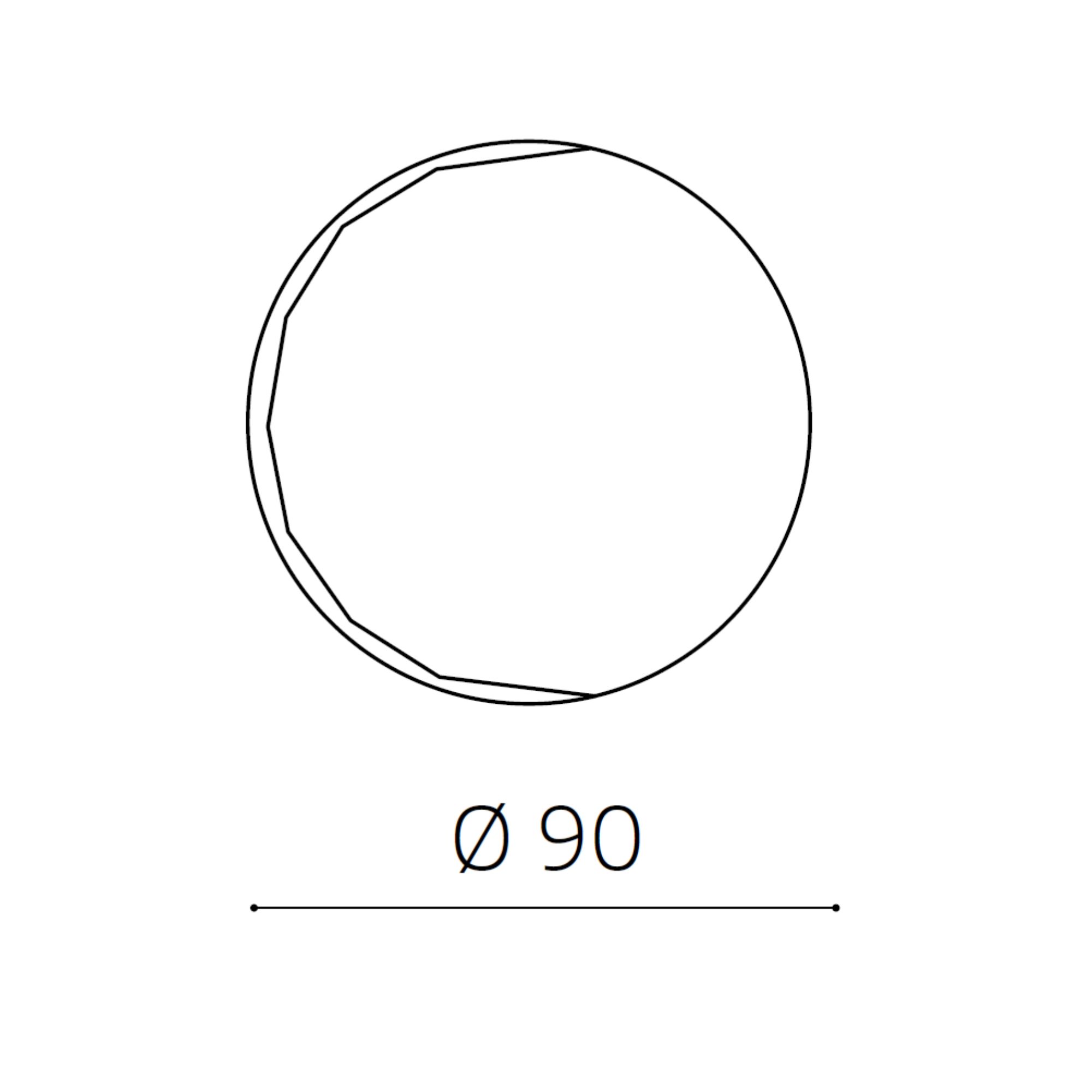 Specchio rotondo con molatura 90 cm <span>KALEIDO</span> - immagine 4