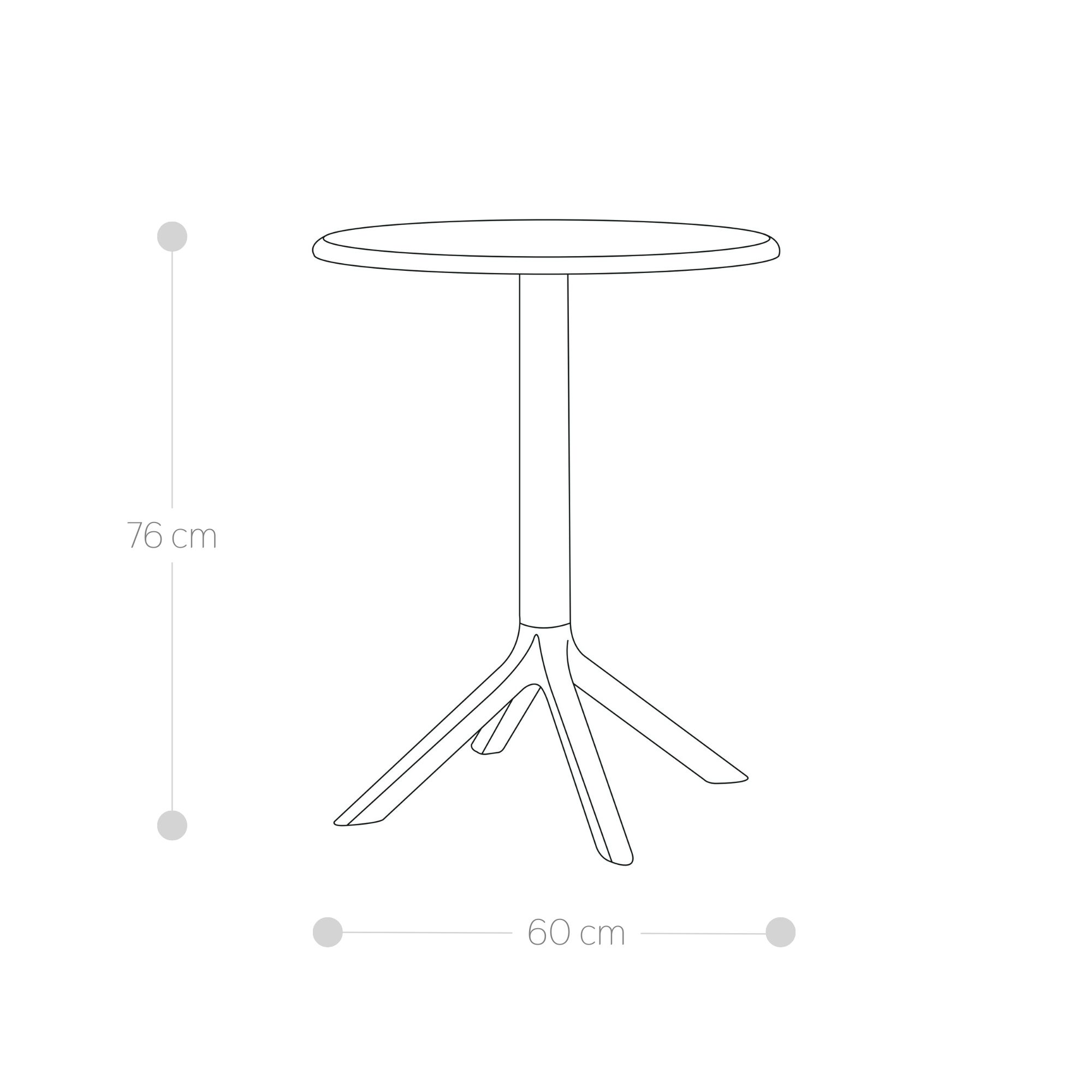 Tavolo tondo da esterno <span>Antracite GAP</span> - immagine 5