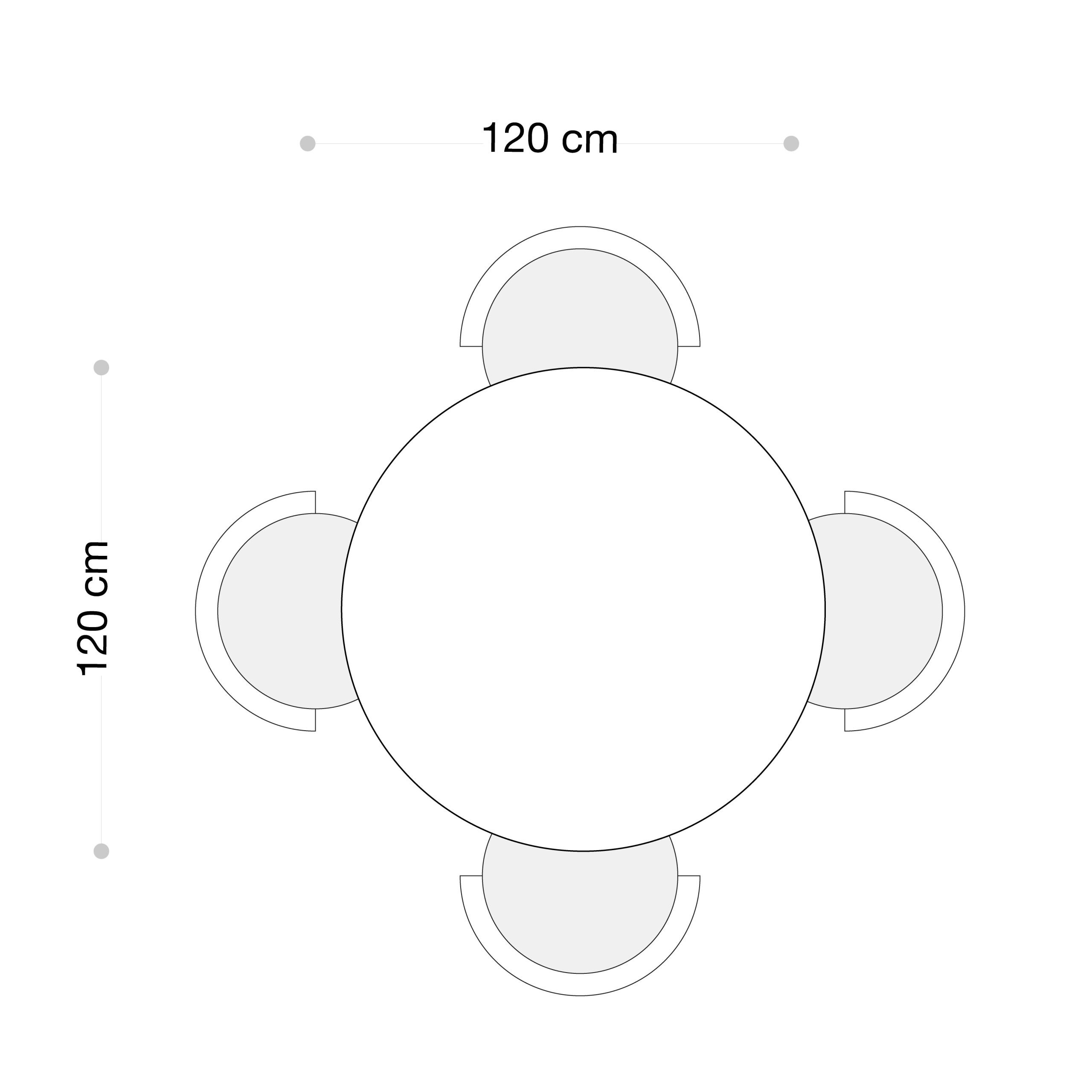 Tavolo rotondo 120 diametro sostegno bianco <span>Rovere NOAH</span> - immagine 6