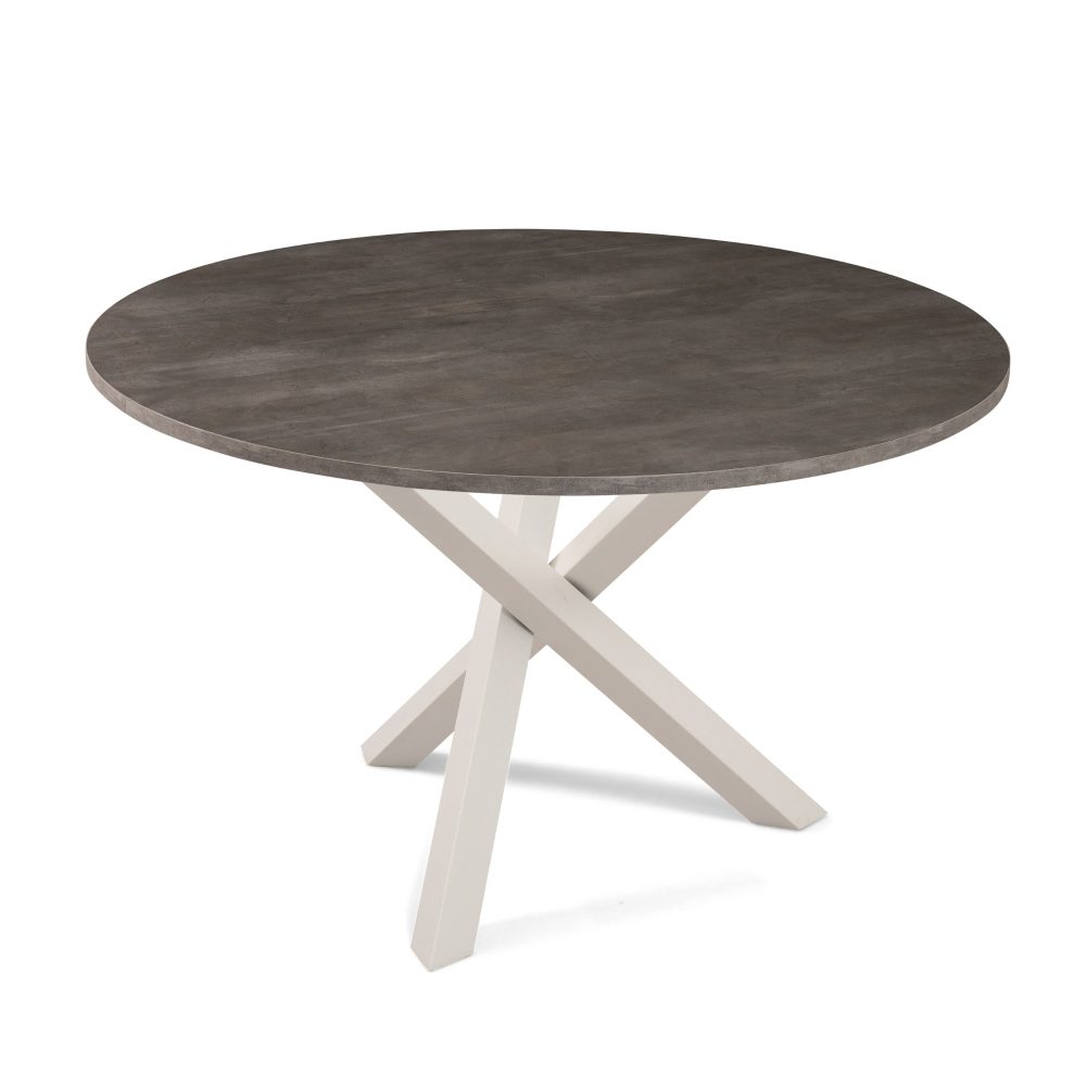 Tavolo rotondo 120 diametro sostegno bianco <span>Cemento NOAH</span>