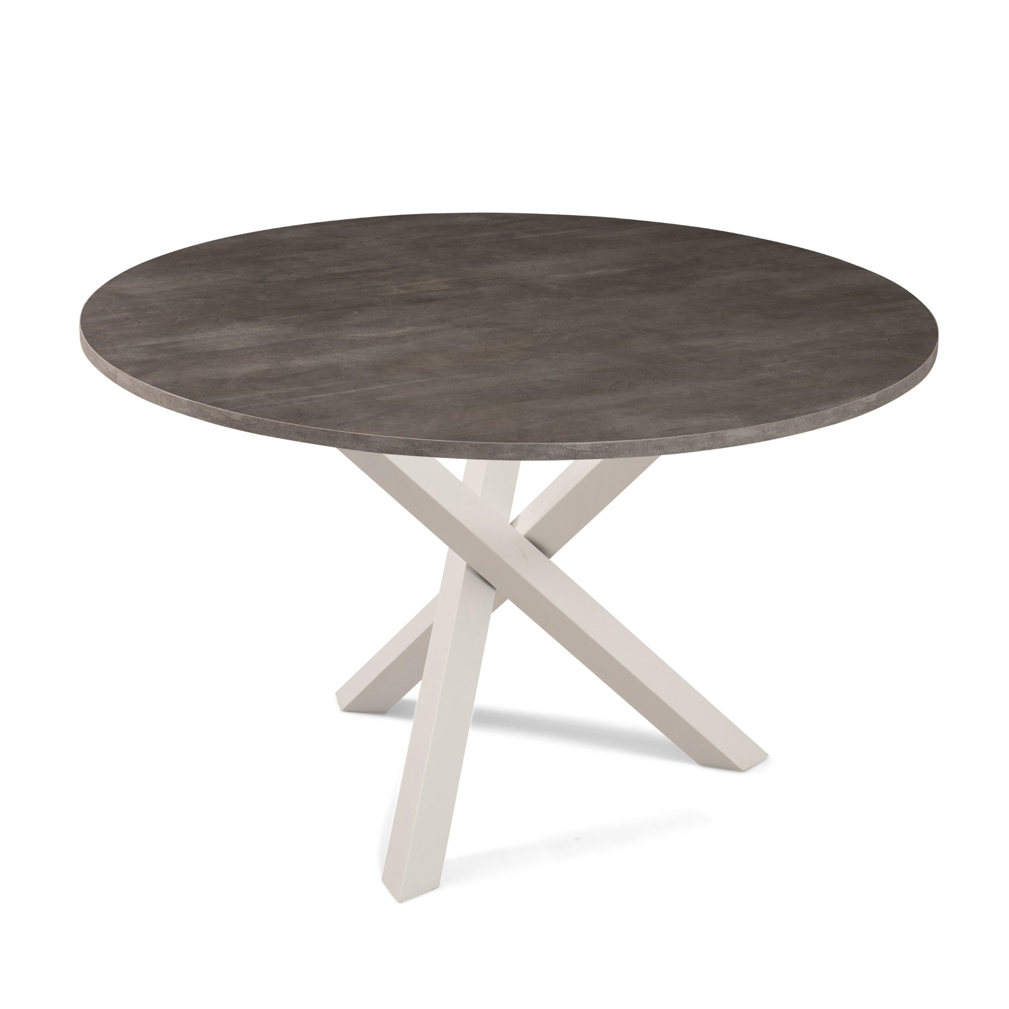 Tavolo rotondo 120 diametro sostegno bianco <span>Cemento NOAH</span>