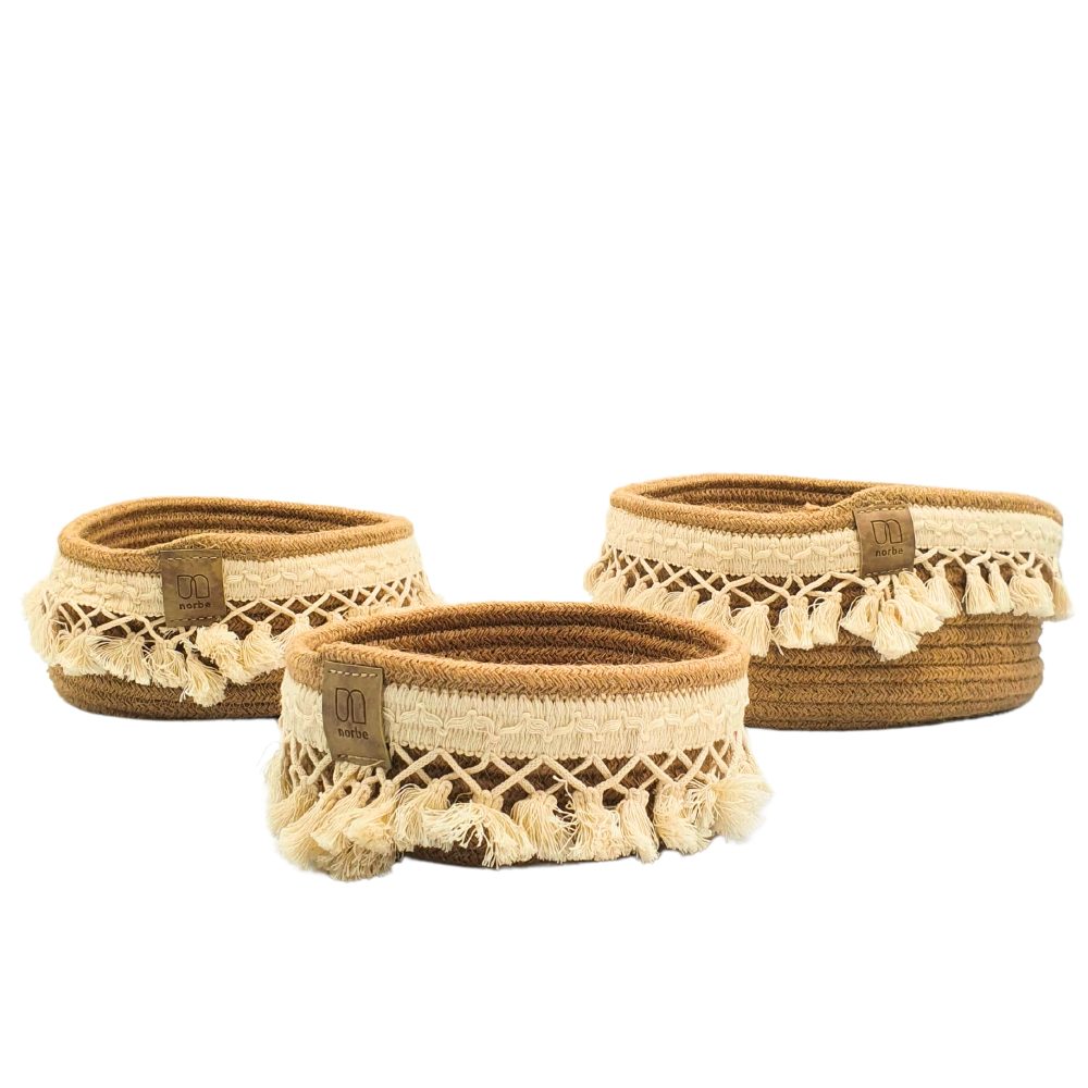 Set di 3 ceste in Corda naturale <span>DEDIA</span>