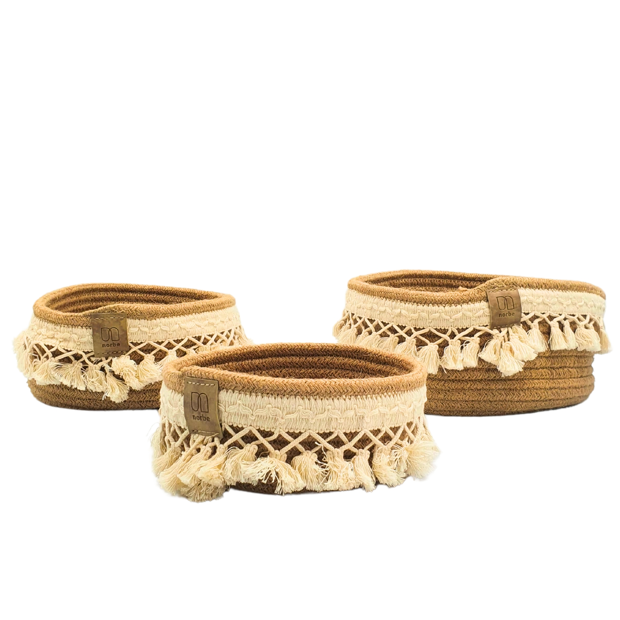 Set di 3 ceste in Corda naturale <span>DEDIA</span>