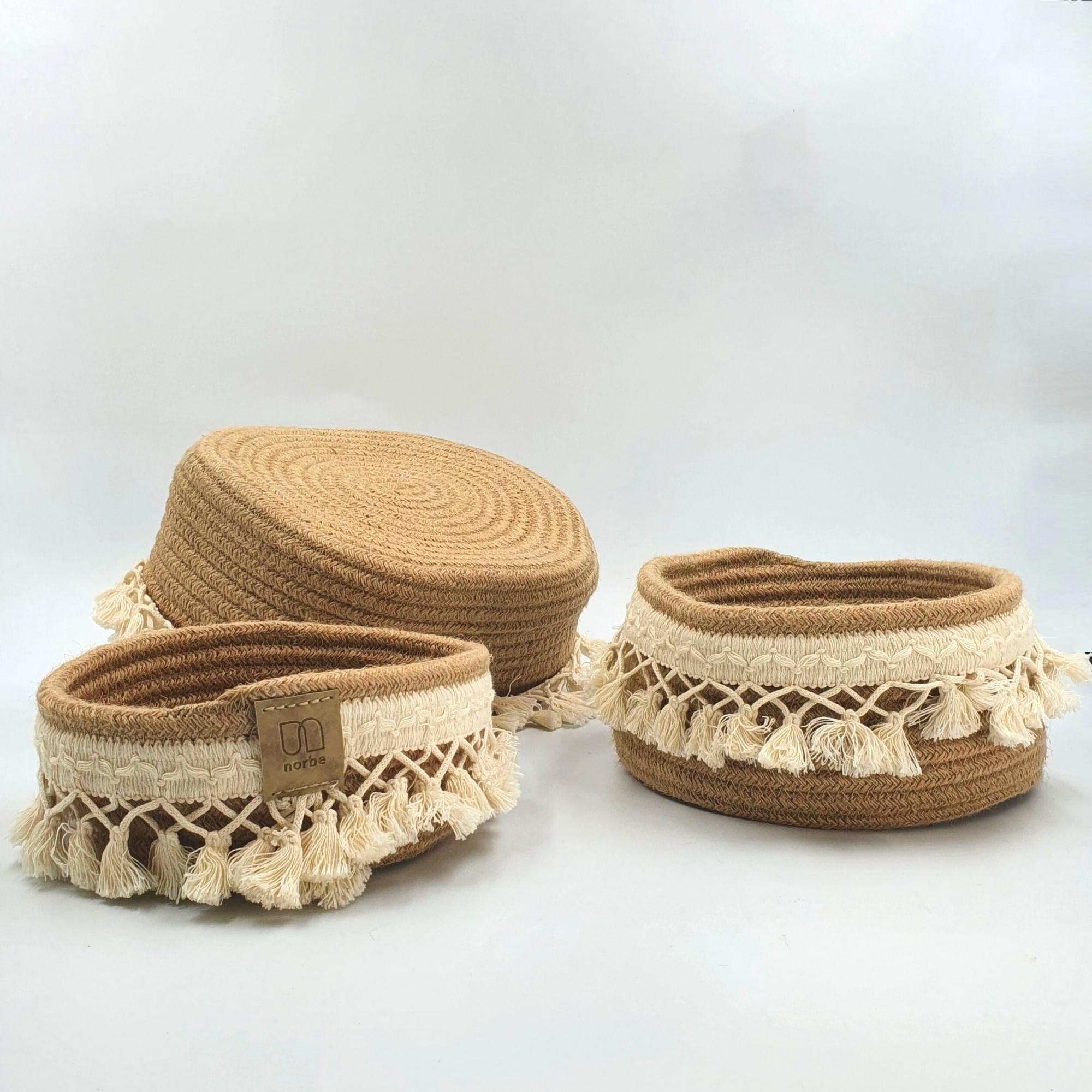 Set di 3 ceste in Corda naturale <span>DEDIA</span> - immagine 3