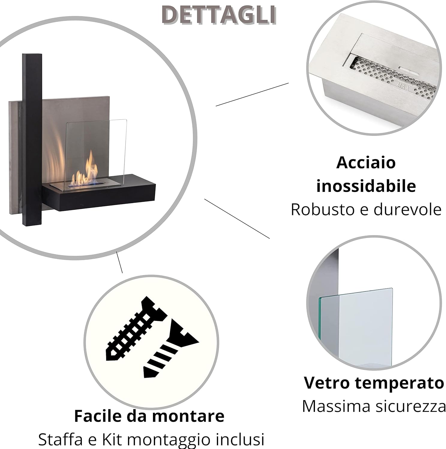 Camino da parete <span>GRAM bianco</span> - immagine 5