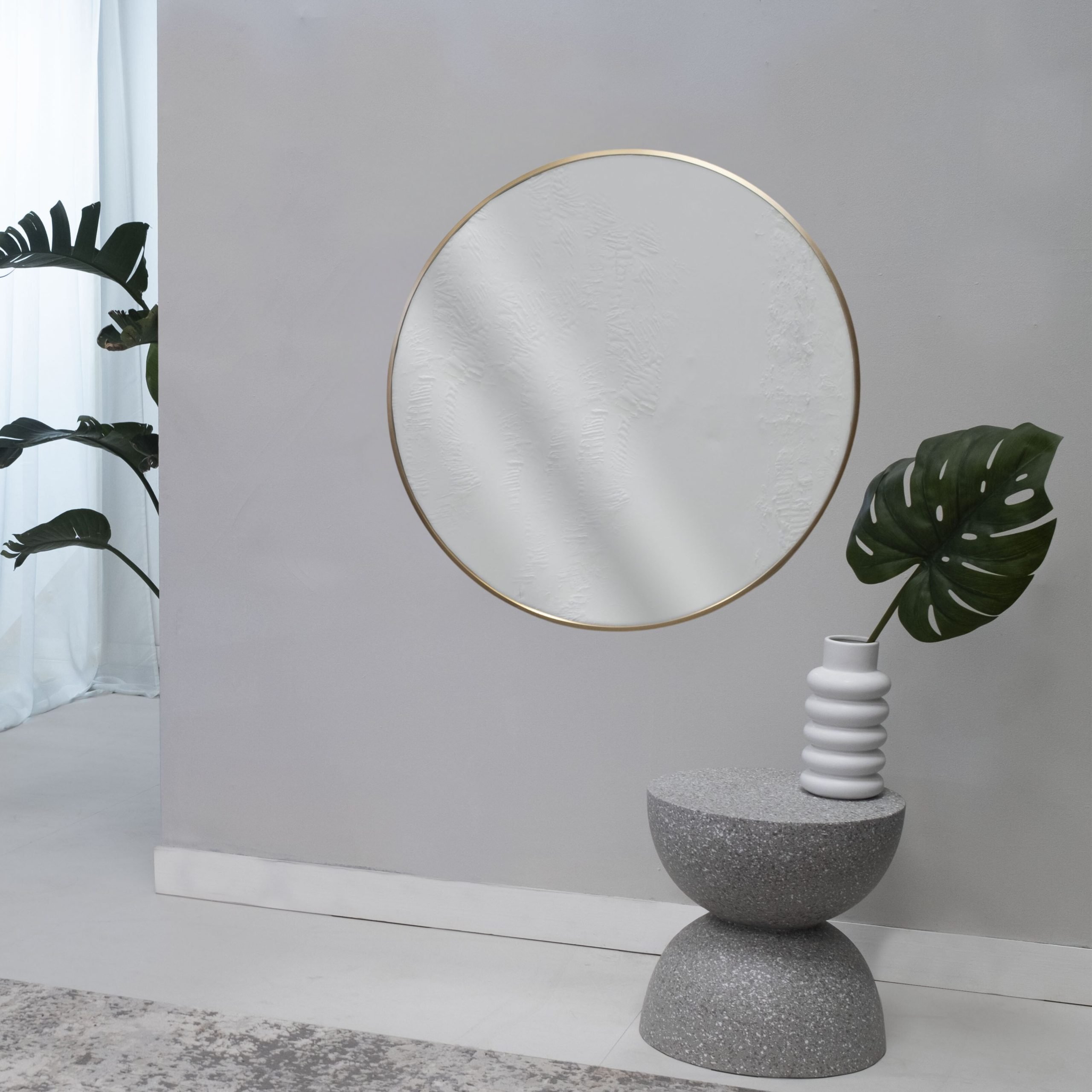 Specchio Tondo 80 cm Diametro oro BELLA - immagine 2