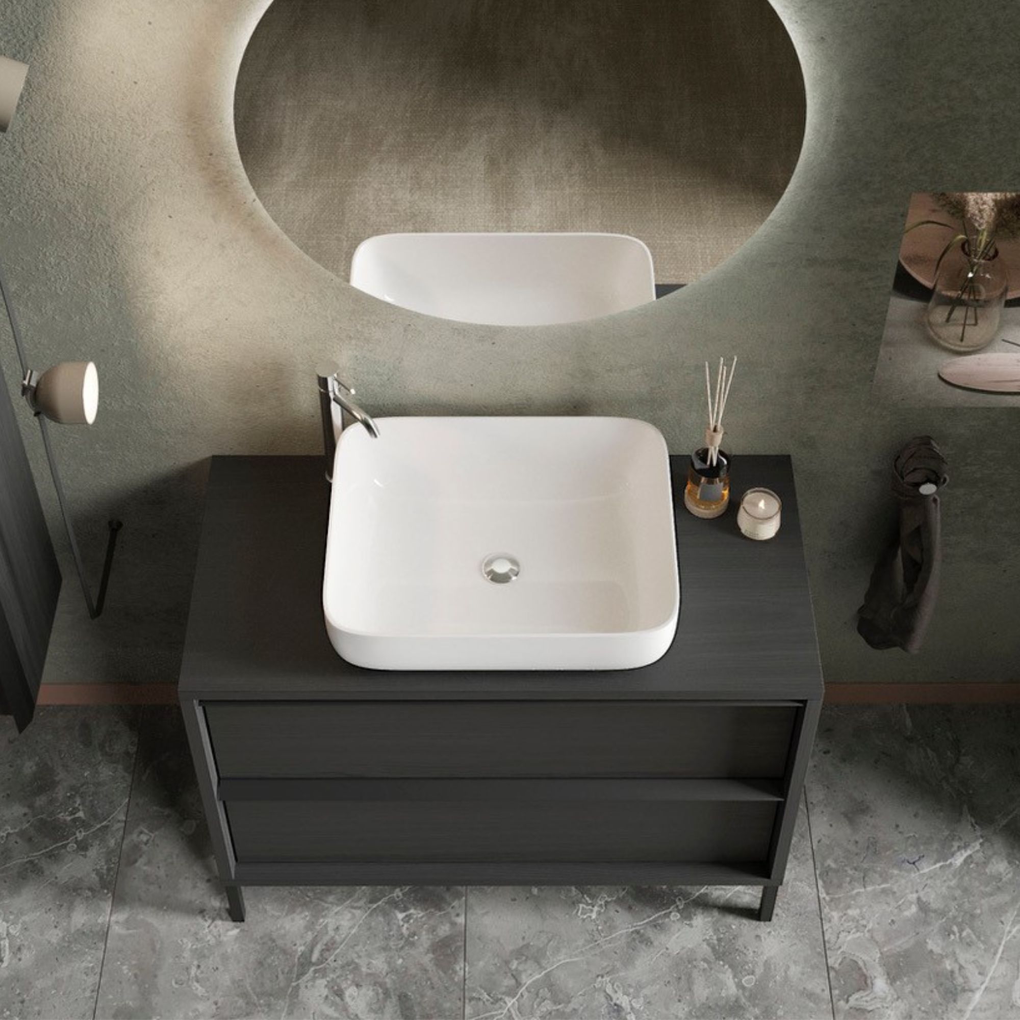 Lavabo da appoggio Mirmo bianco 50x38,5 cm - immagine 5