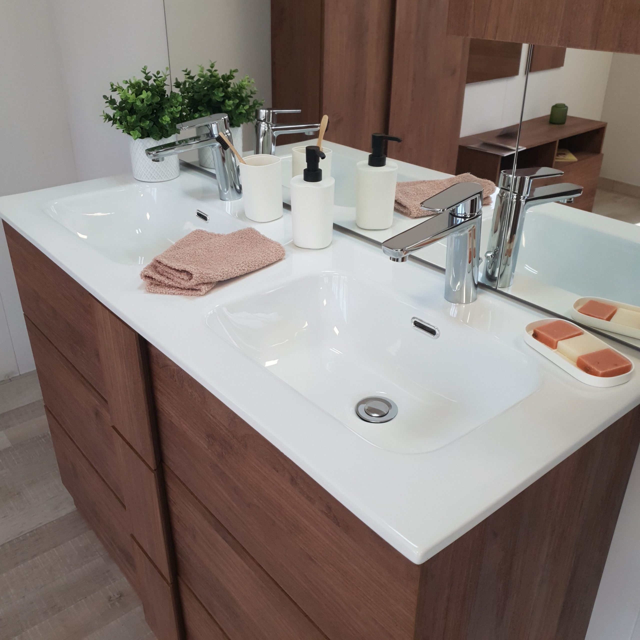 Lavabo da incasso 120x46,5 cm vasca doppia - immagine 2