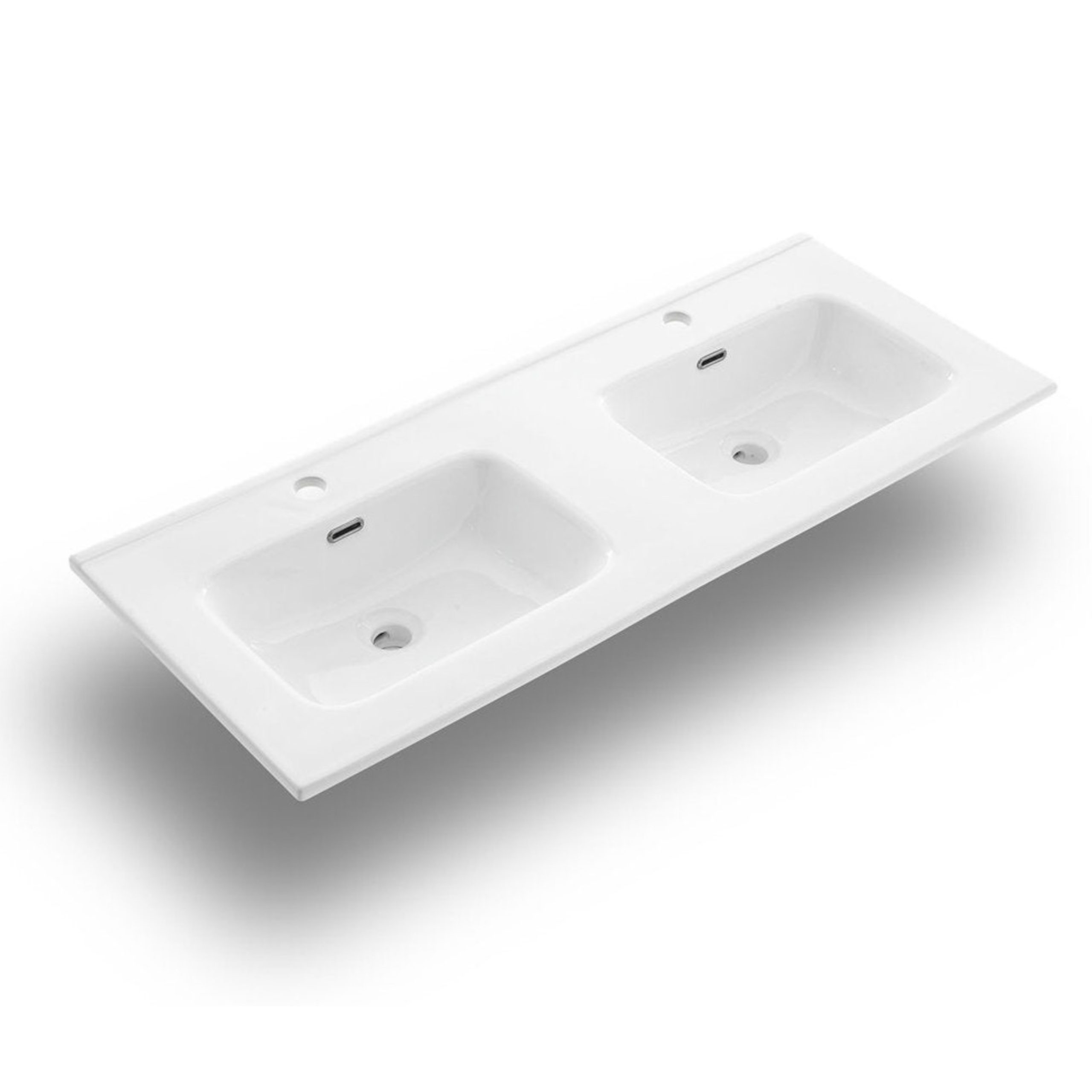 Lavabo da incasso 120x46,5 cm vasca doppia