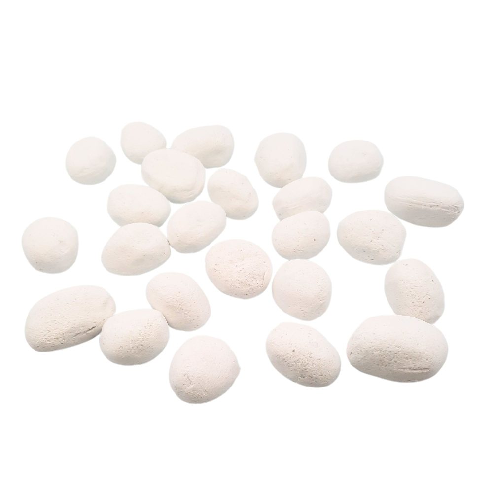 Pietre decorative per camino a bioetanolo (Set da 24) <span>Ciottoli Bianchi</span>