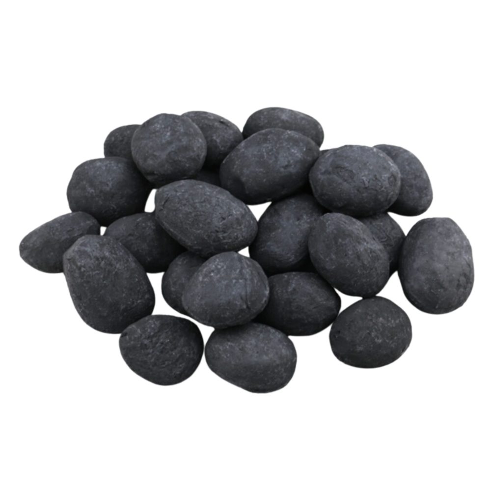 Pietre decorative per camino a bioetanolo (Set da 24) <span>Ciottoli Neri</span>