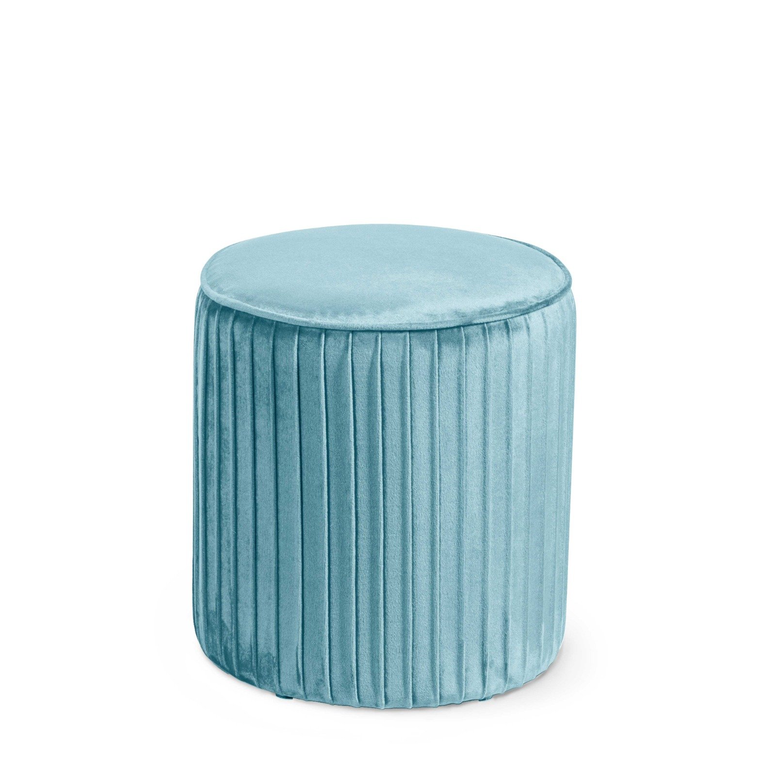 Set di 2 pouf Contenitori velluto Tik Tak Azzurro - immagine 4